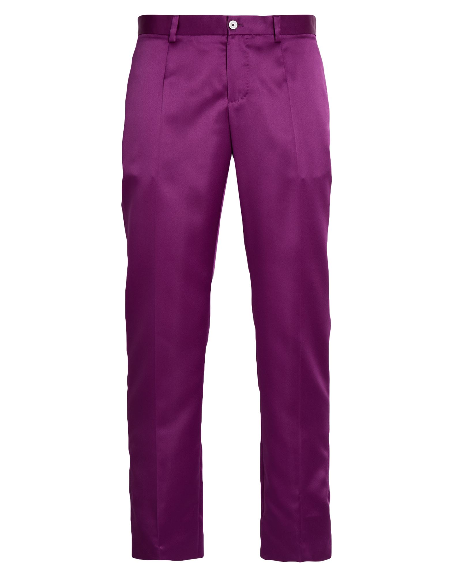 테일러드 팬츠, 새틴, 솔리드 컬러, 장식 부착 없음, 로우 웨이스트, 벨트 루프, 테이퍼드 레그, 레귤러 핏, 1 버튼, 지퍼 여밈, 멀티 포켓, 세탁기로 세탁, 표백 금지, 건조기 사용불가. 이미지