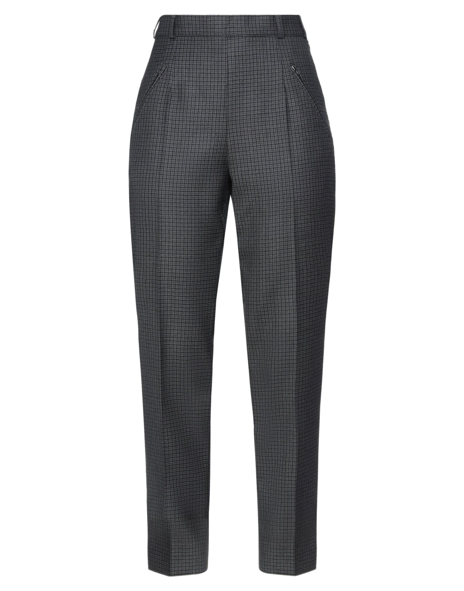 스트레이트 레그 팬츠, 울 보일, 하운드투스, 장식 부착 없음, 하이 웨이스트, 레귤러 핏, 멀티 포켓, 동물성 비섬유 자재 함유. 이미지