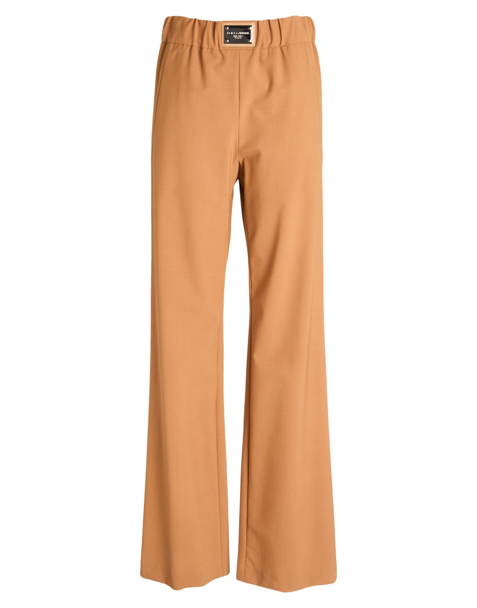 와이드 레그 팬츠, 우븐, 솔리드 컬러, 브랜드 로고, 하이 웨이스트, 레귤러 핏, 지퍼 여밈, 멀티 포켓, 스트레치, 드라이클리닝, 표백 금지, 건조기 사용불가. 이미지