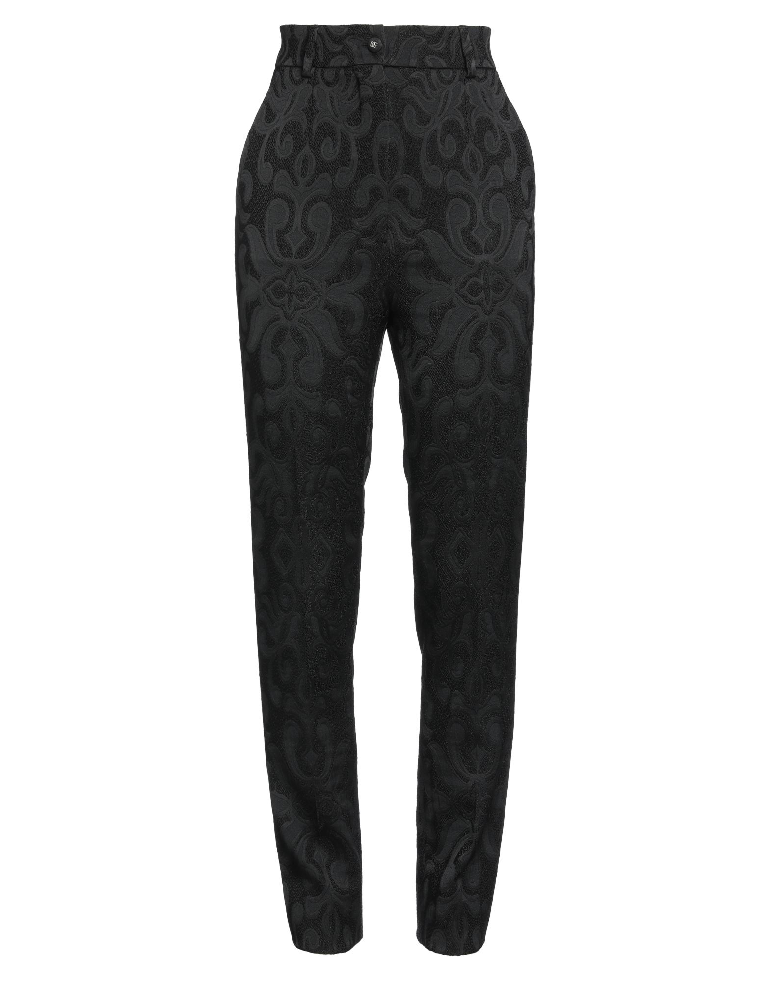 스트레이트 레그 팬츠, 우븐, 자카드, 페이즐리 패턴, 장식 부착 없음, 하이 웨이스트, 레귤러 핏, 지퍼 여밈, 버튼 여밈, 멀티 포켓, 스트레치, 드라이클리닝, 표백 금지, 건조기 사용불가. 이미지