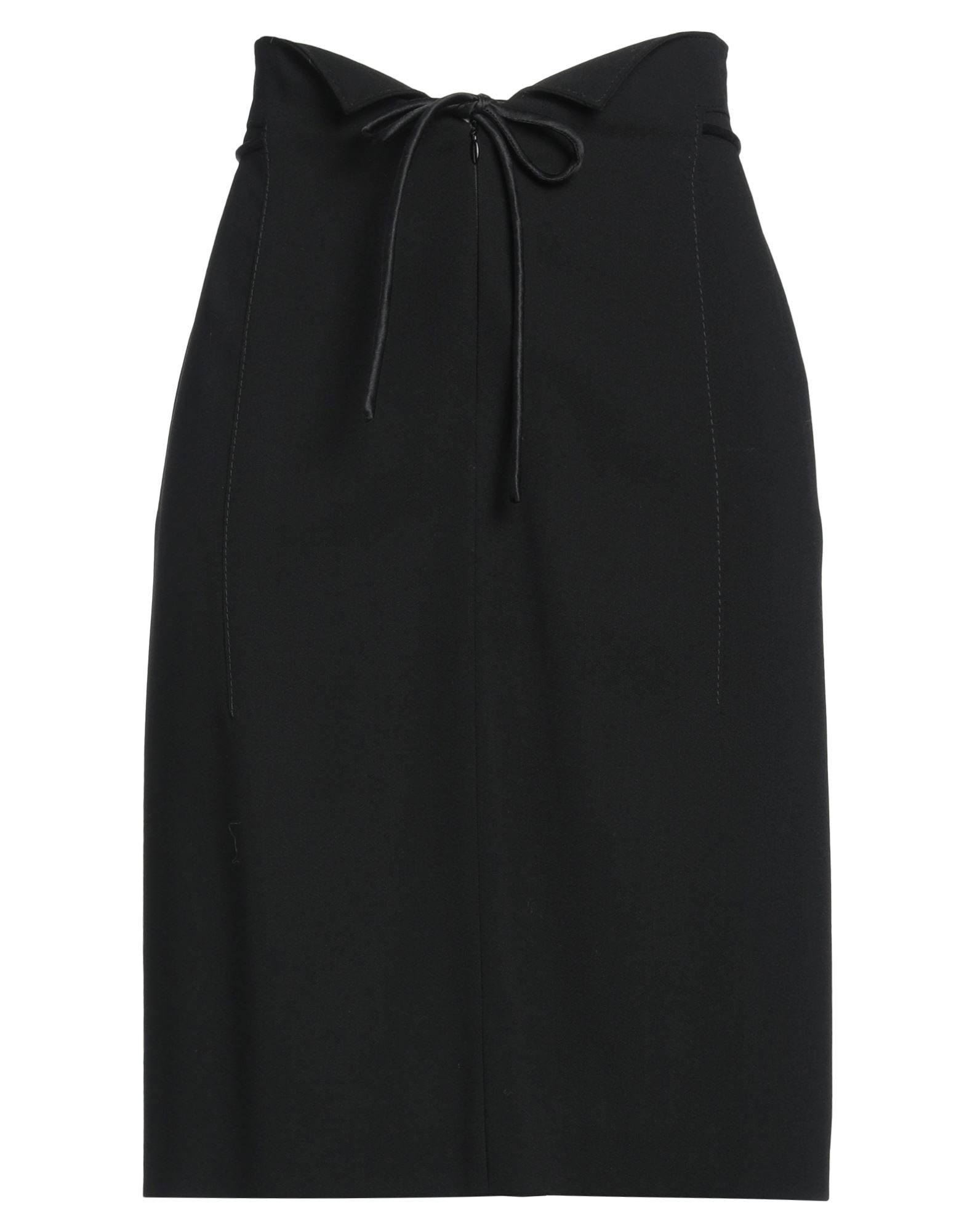 펜슬 스커트, 울 보일, 솔리드 컬러, 장식 부착 없음, 안감있음, 지퍼 여밈, 타이 여밈, 포켓 없음, 드라이클리닝, 건조기 사용불가. 이미지