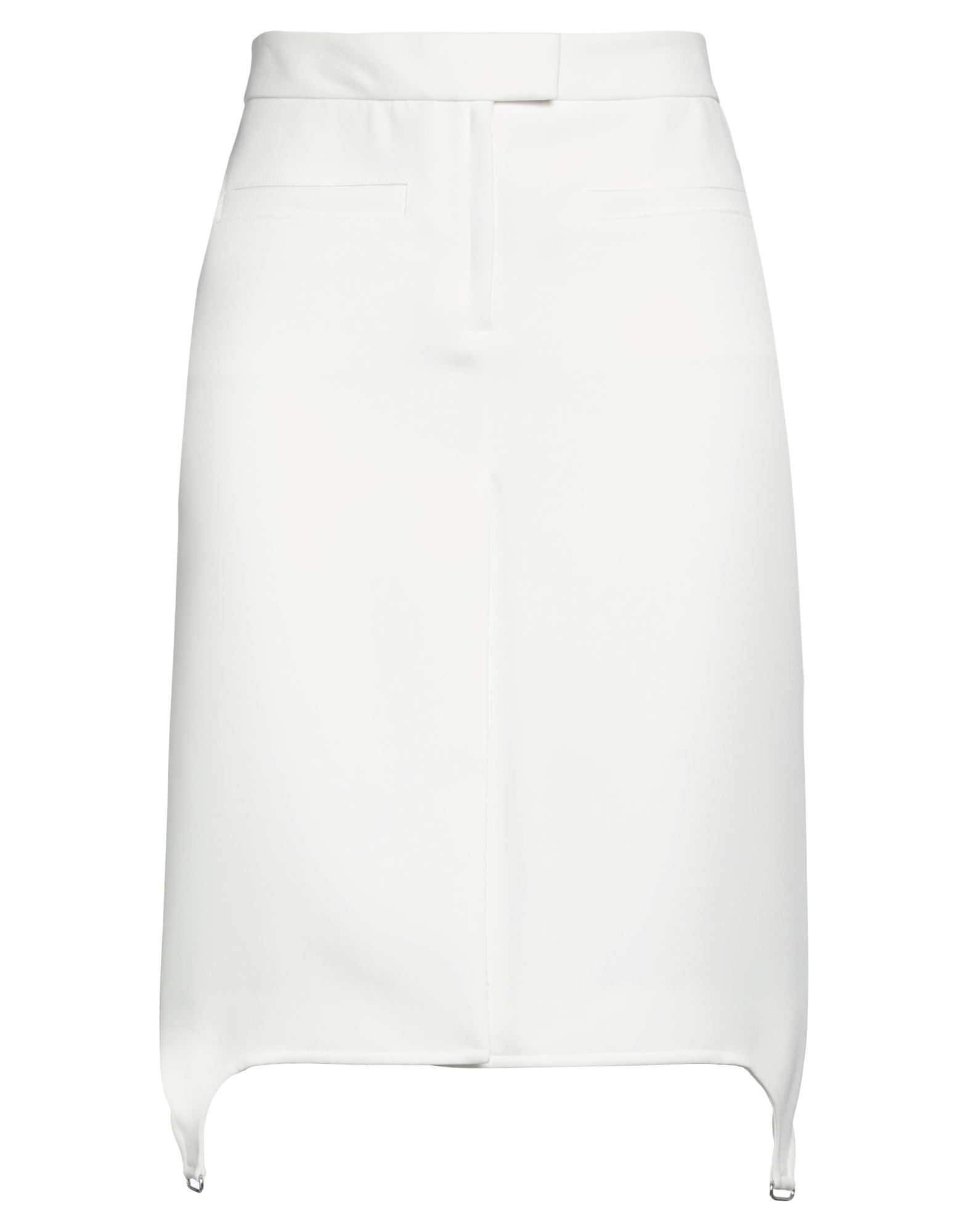 트윌, 장식 부착 없음, 솔리드 컬러, 안감있음, 후크 여밈, 지퍼 여밈, 포켓 없음, 드라이클리닝, 표백 금지, 건조기 사용불가, 펜슬 스커트. 이미지