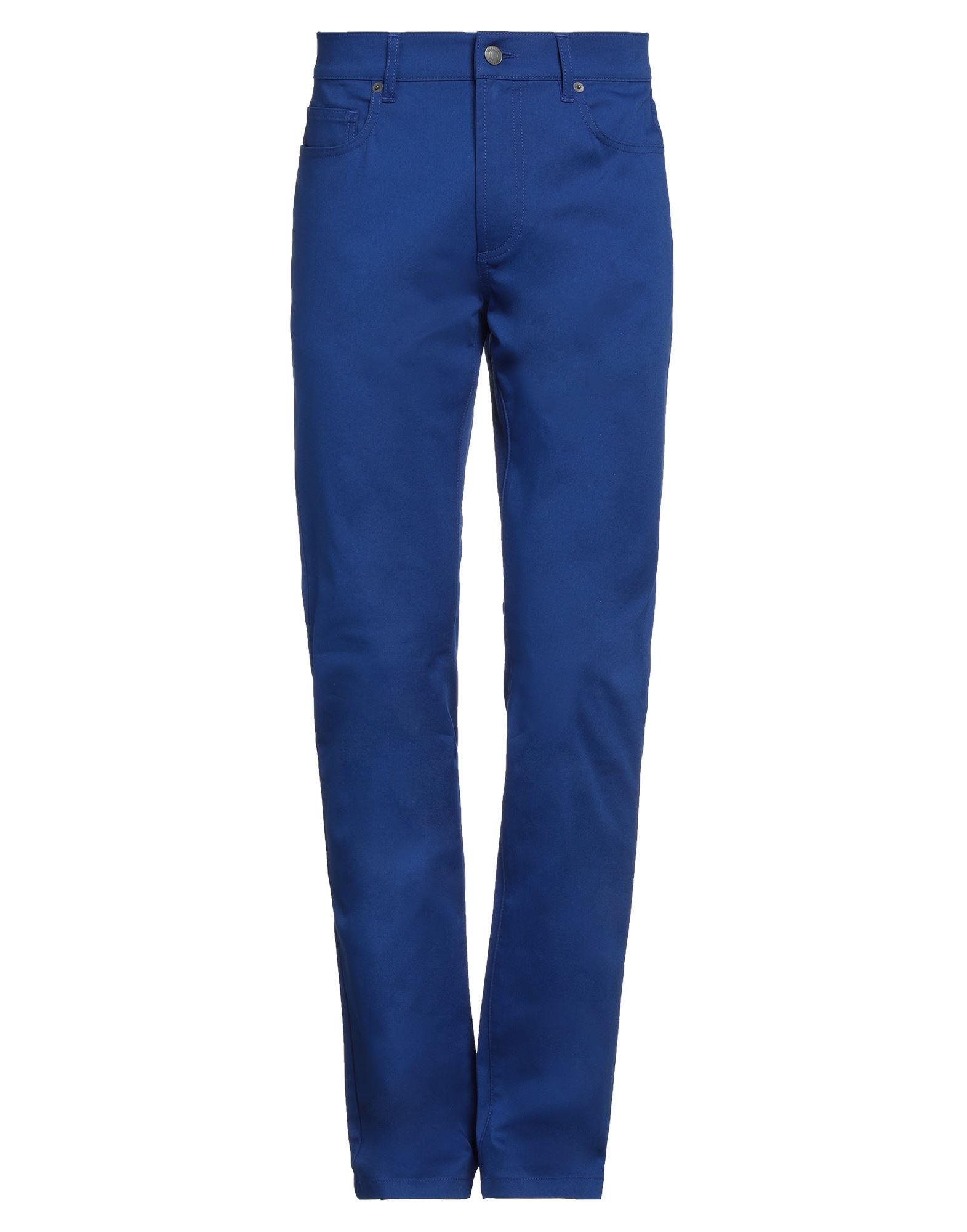 캐주얼 팬츠, 개버딘, 브랜드 로고, 솔리드 컬러, 노멀 웨이스트, 벨트 루프, 스트레이트 레그, 레귤러 핏, 지퍼 여밈, 1 버튼, 멀티 포켓, 스트레치, 세탁기로 세탁, 표백 금지, 건조기 사용불가. 이미지