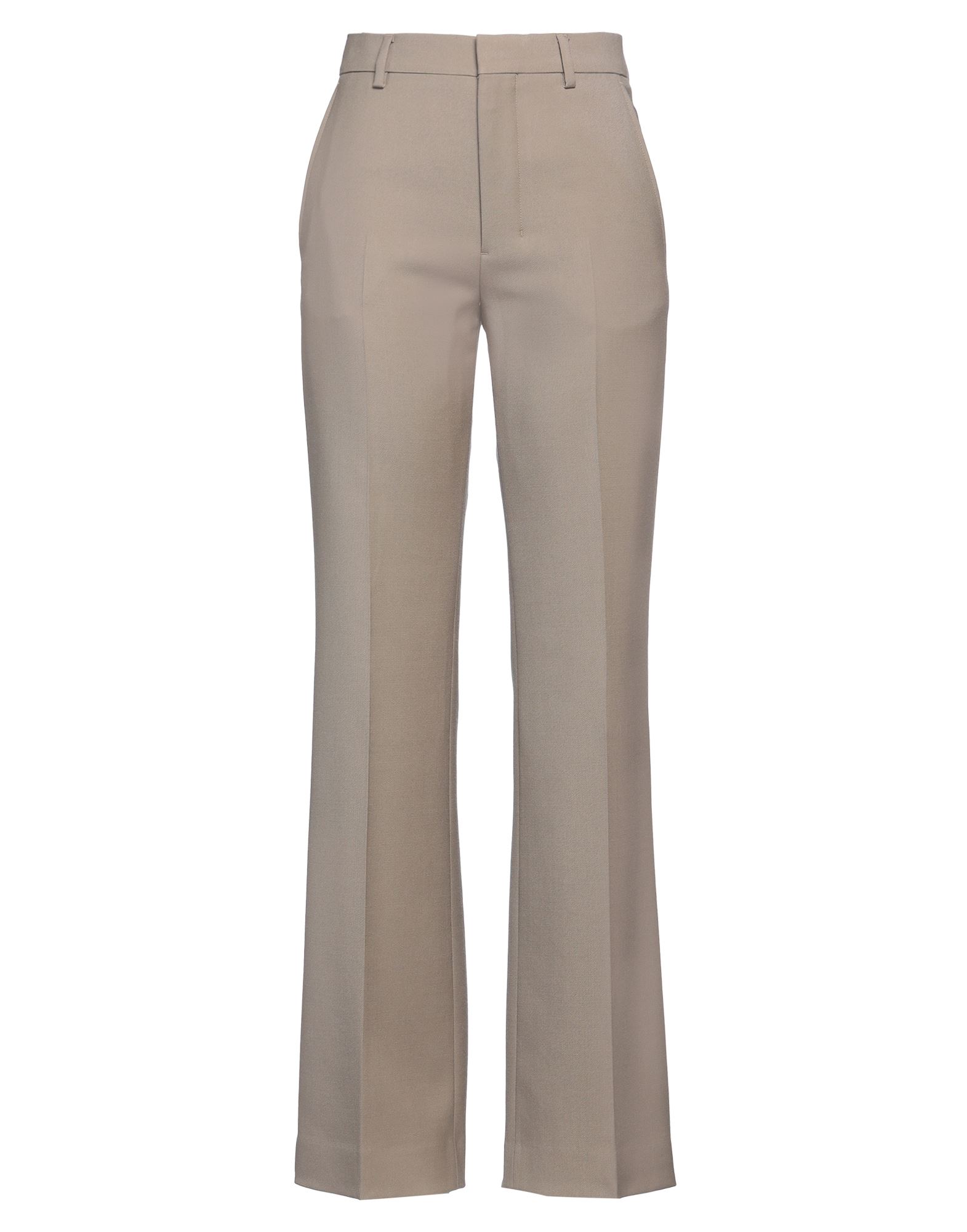 울 보일, 장식 부착 없음, 솔리드 컬러, 하이 웨이스트, 플레어 레그 스타일, 레귤러 핏, 지퍼 여밈, 후크 여밈, 멀티 포켓, 드라이클리닝, 건조기 사용불가, 표백 금지, 기타 바지. 이미지