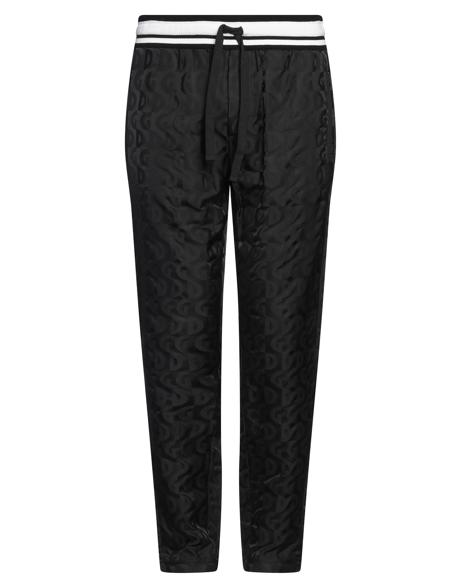 자카드, 새틴, 장식 부착 없음, 로고 디자인, 하이 웨이스트, 엘라스틱 웨이스트라인, 테이퍼드 레그, 레귤러 핏, 멀티 포켓, 지퍼 포켓, 드라이클리닝, 표백 금지, 건조기 사용불가, 캐주얼 팬츠. 이미지