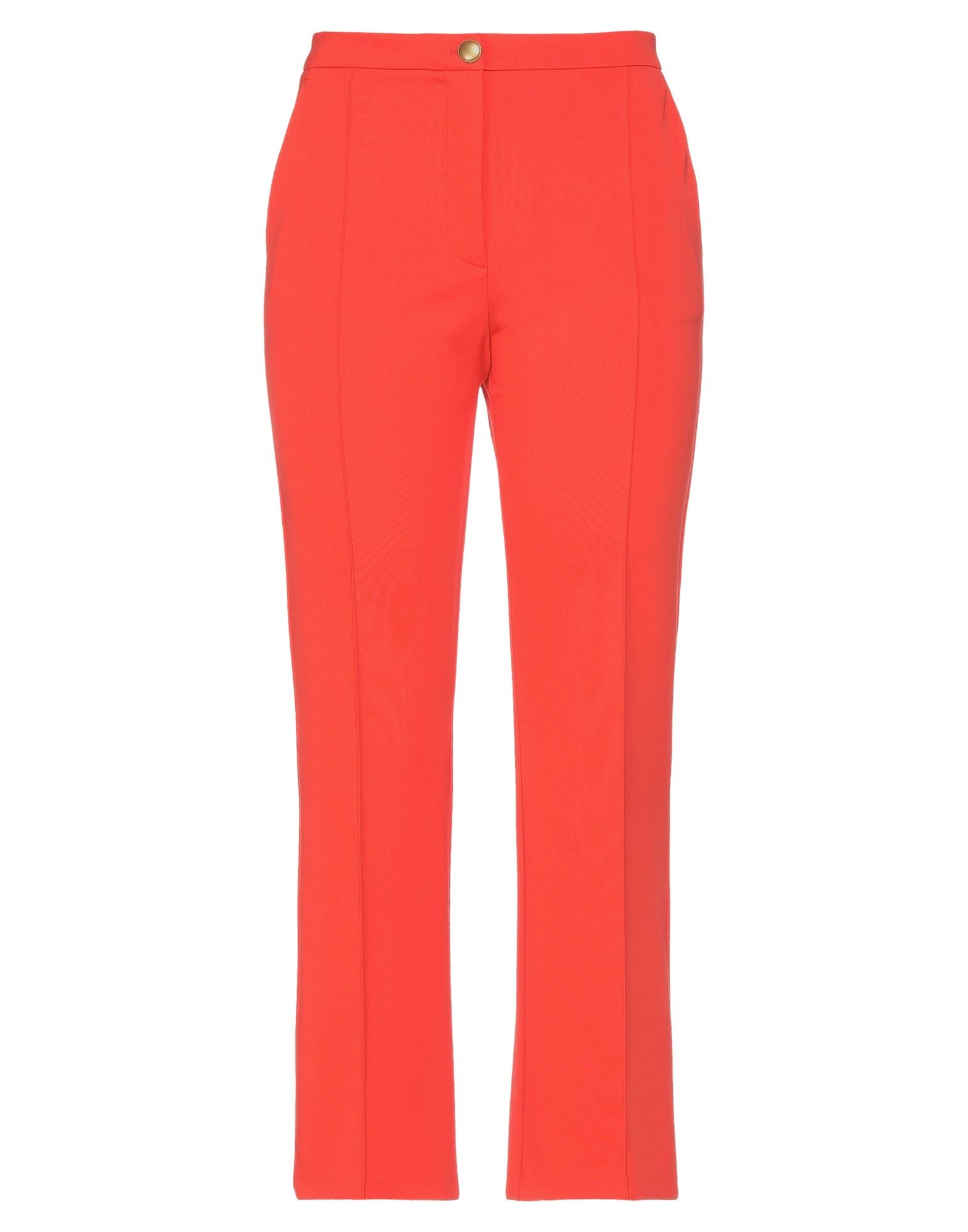 스트레이트 레그 팬츠, 저지, 솔리드 컬러, 장식 부착 없음, 하이 웨이스트, 레귤러 핏, 지퍼 여밈, 버튼 여밈, 멀티 포켓, 스트레치. 이미지