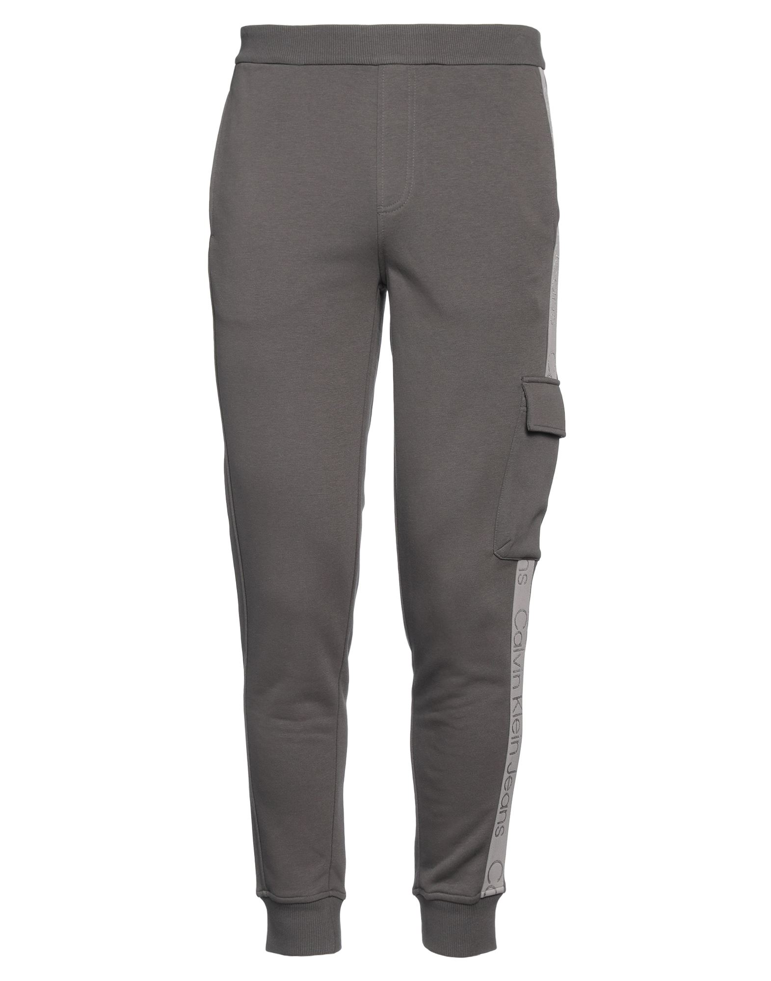 플리스, 브랜드 로고, 사이드 스트라이프, 솔리드 컬러, 노멀 웨이스트, 엘라스틱 웨이스트라인, 레귤러 핏, 멀티 포켓, 카고 팬츠. 이미지