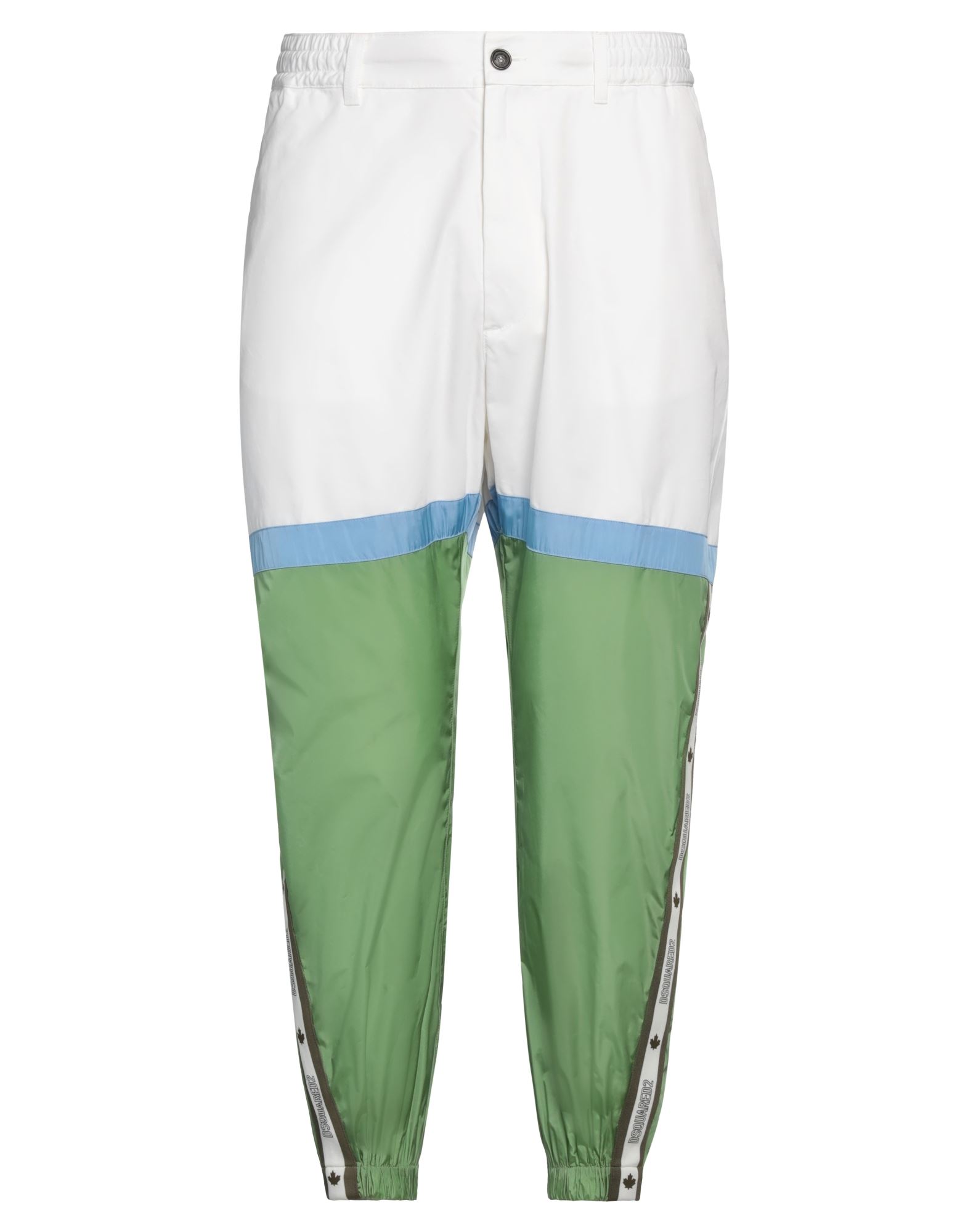 평직, 테크니컬 패브릭, 브랜드 로고, 멀티컬러 패턴, 하이 웨이스트, 드로스트링 웨이스트, 테이퍼드 레그, 레귤러 핏, 안감없음, 1 버튼, 지퍼 클로저, 엘라스틱 헴라인, 멀티 포켓, 동물성 비섬유 자재 함유, 기타 바지. 이미지