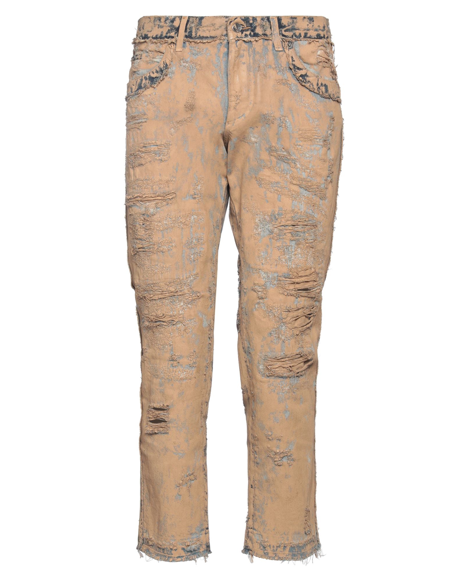 데님, 레귤러 핏, 버튼 여밈, 스트레이트 레그, 멀티 포켓, 솔리드 컬러. 이미지