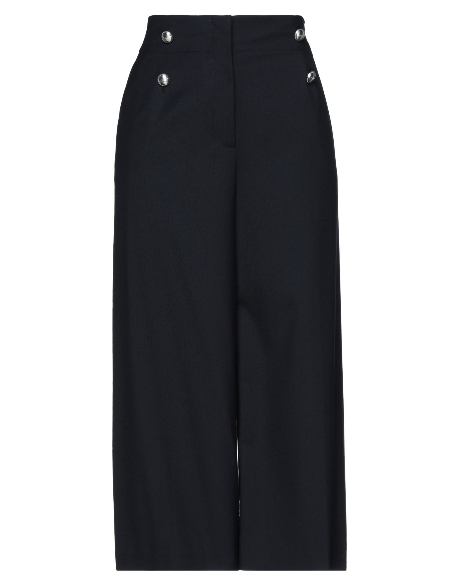 트윌, 메탈 디테일, 장식 디테일 솔리드 컬러, 하이 웨이스트, 플레어 레그 스타일, regular fit, κλείσιμο με φερμουάρ, 훅&아이, 멀티 포켓, 스트레치. 이미지