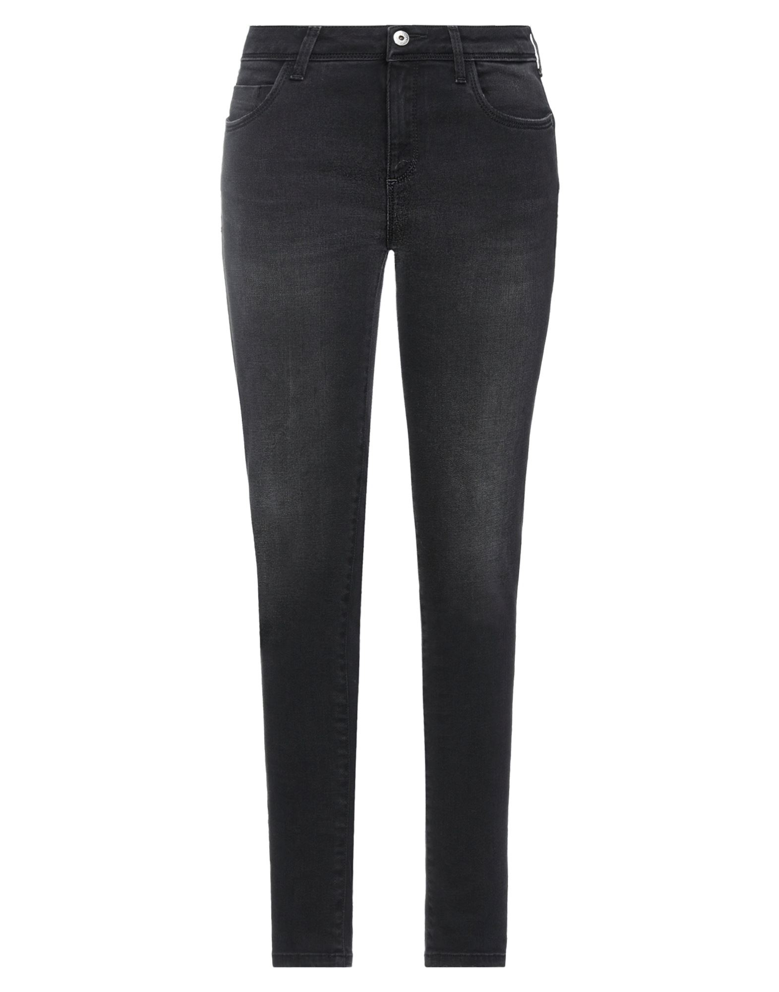 데님, 바랜 효과, 라인스톤, 로고, 장식 디테일 솔리드 컬러, 컬러 워싱, 노멀 웨이스트, 버튼 & 지퍼, 멀티 포켓, 스트레치. 이미지