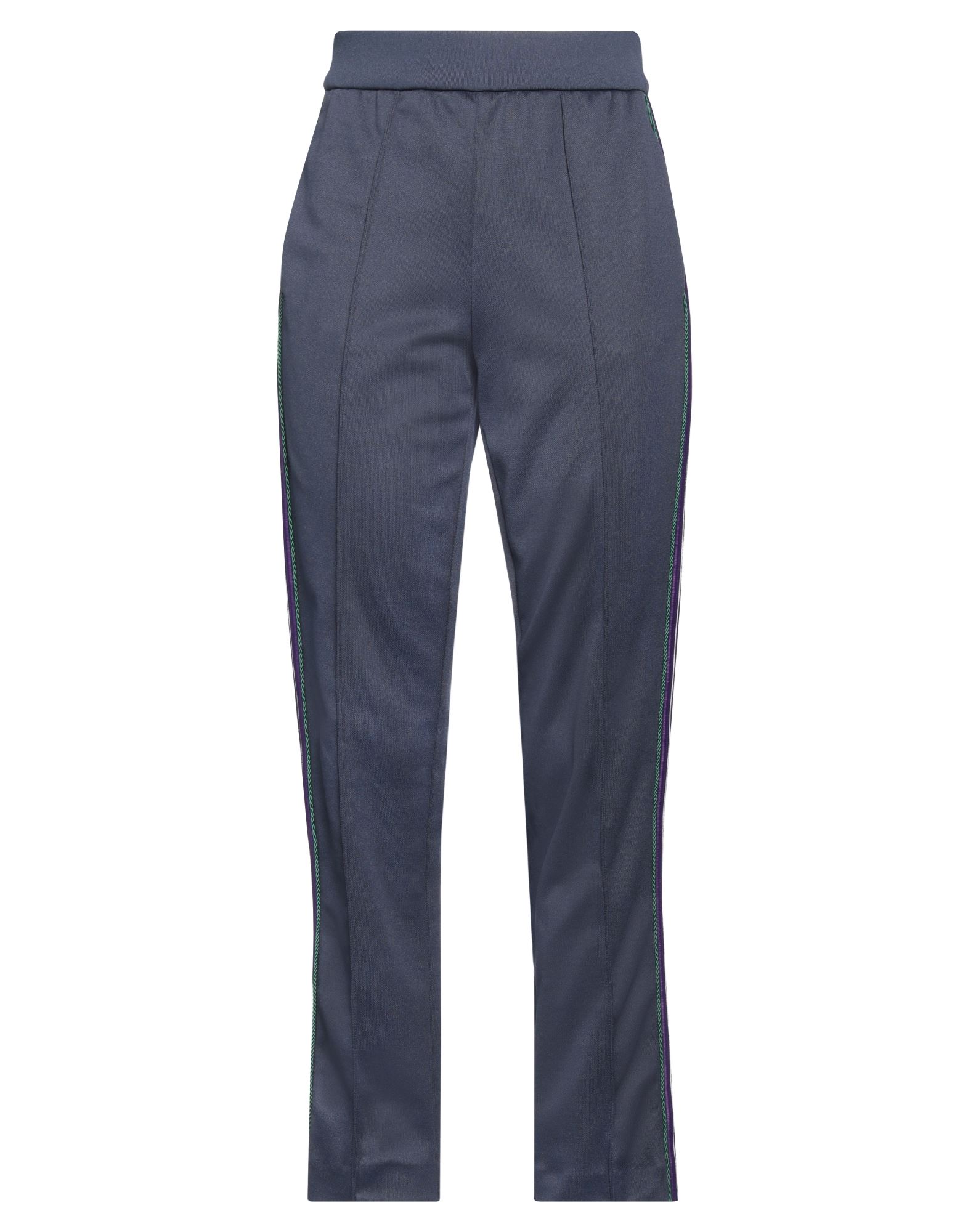 저지, 사이드 스트라이프, 장식 디테일 솔리드 컬러, 하이 웨이스트, 엘라스틱 웨이스트, 스트레이트 레그, 레귤러 핏, 멀티 포켓, 세탁기 세탁 또는 드라이클리닝, 건조기 사용불가, 표백 금지, 기타 바지. 이미지