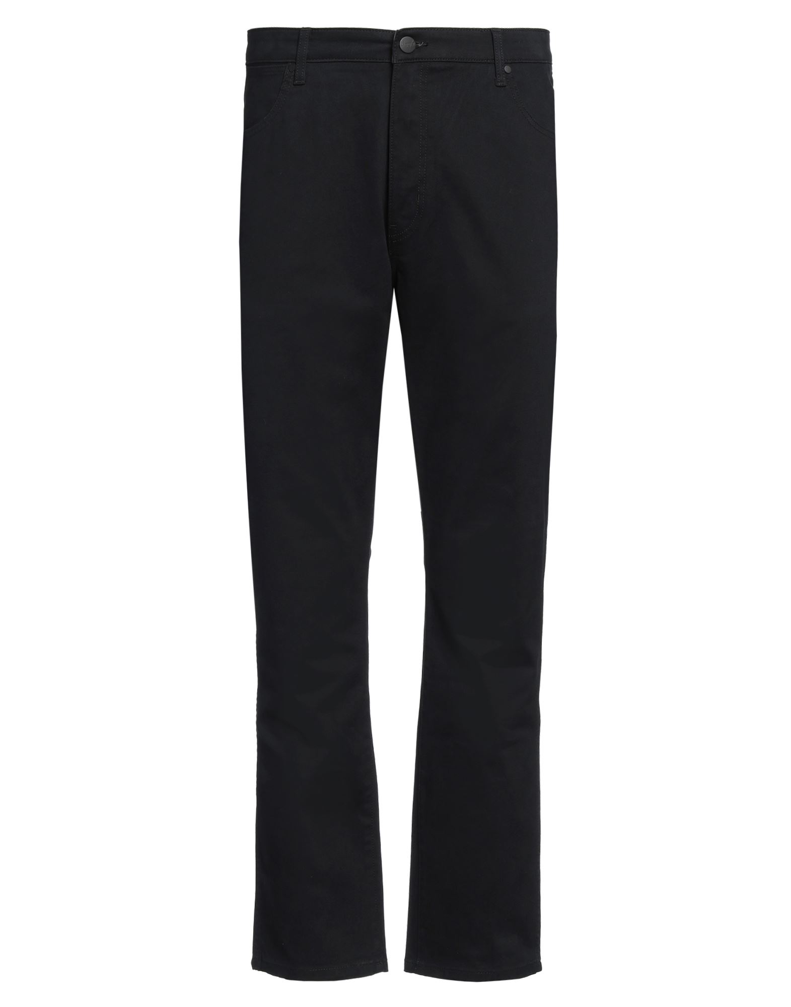 캐주얼 팬츠, 우븐, 브랜드 로고, 가죽 인서트, 솔리드 컬러, 하이 웨이스트, 테이퍼드 레그, 레귤러 핏, 버튼 여밈, 지퍼 여밈, 멀티 포켓, 스트레치, 세탁기로 세탁, 표백 금지, 건조기 사용불가, model: larston, 동물성 비섬유 자재 함유. 이미지