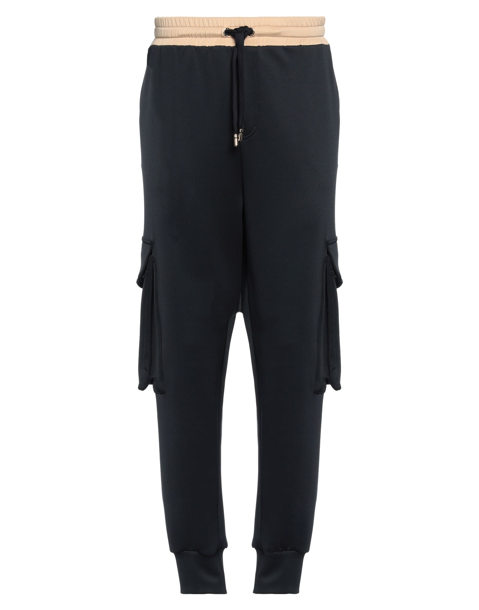 저지, 브랜드 로고, 투톤 패턴, 하이 웨이스트, 테이퍼드 레그, 컴포트 핏, 드로스트링, 멀티 포켓, 스트레치, 카고스타일 포켓. 이미지