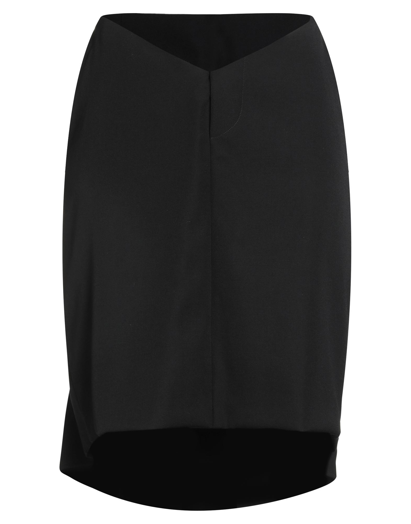 비대칭 스커트, 울, 솔리드 컬러, 브랜드 로고, 안감있음, 지퍼 여밈, 후크 여밈, 비대칭 헴, 웰트 포켓, 드라이클리닝, 표백 금지, 건조기 사용불가. 이미지