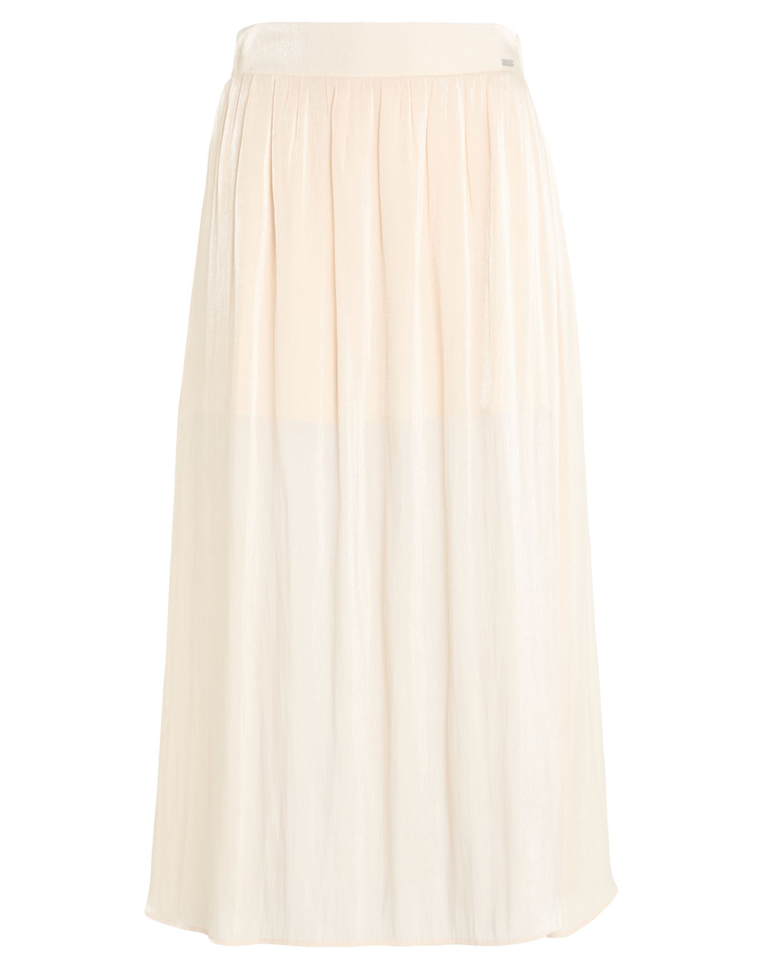 플레어 스커트, 오간자, 솔리드 컬러, 장식 부착 없음, 엘라스틱 웨이스트라인, 안감있음, 세탁기로 세탁, 표백 금지, 건조기 사용불가. 이미지