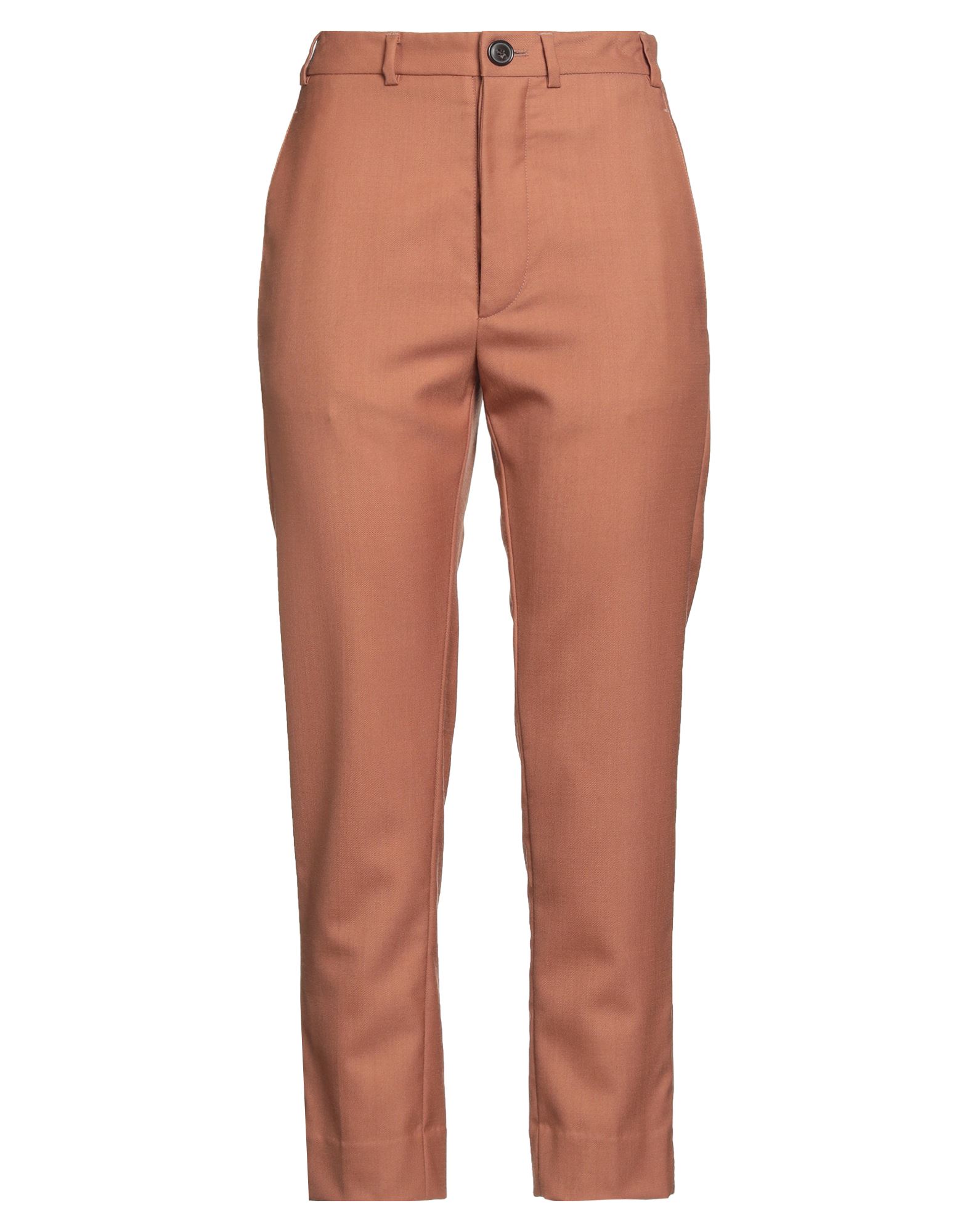 스트레이트 레그 팬츠, 트윌, 솔리드 컬러, 장식 부착 없음, 하이 웨이스트, 레귤러 핏, 히든 버튼 여밈, 슬릿 포켓, 드라이클리닝, 표백 금지, 건조기 사용불가, 편안함과 우아함이 결합된 격식을 갖춘 세련된 포멀 오피스 룩. 이미지