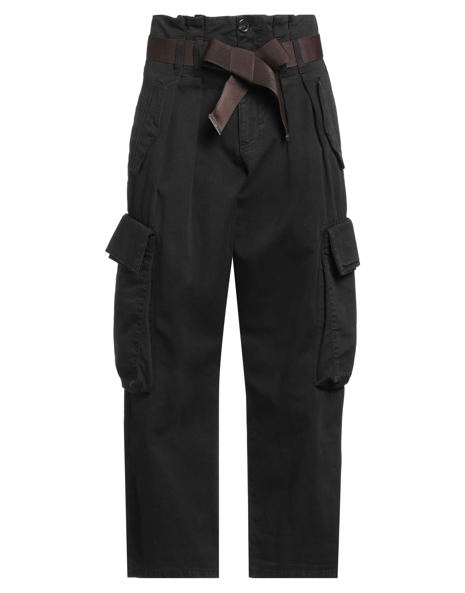 카고 팬츠, 개버딘, 솔리드 컬러, 벨트, 하이 웨이스트, 벨트 루프, 컴포트 핏, 지퍼 여밈, 1 버튼, 멀티 포켓, 세탁기로 세탁, 표백 금지, 건조기 사용불가. 이미지