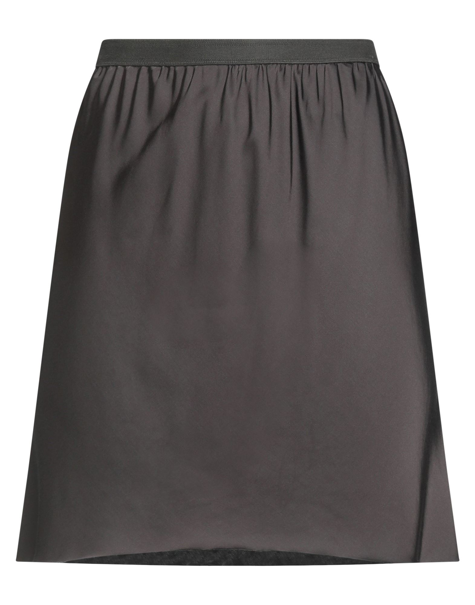 플레어 스커트, 새틴, 솔리드 컬러, 장식 부착 없음, 세탁기로 세탁, 표백 금지, 건조기 사용불가. 이미지