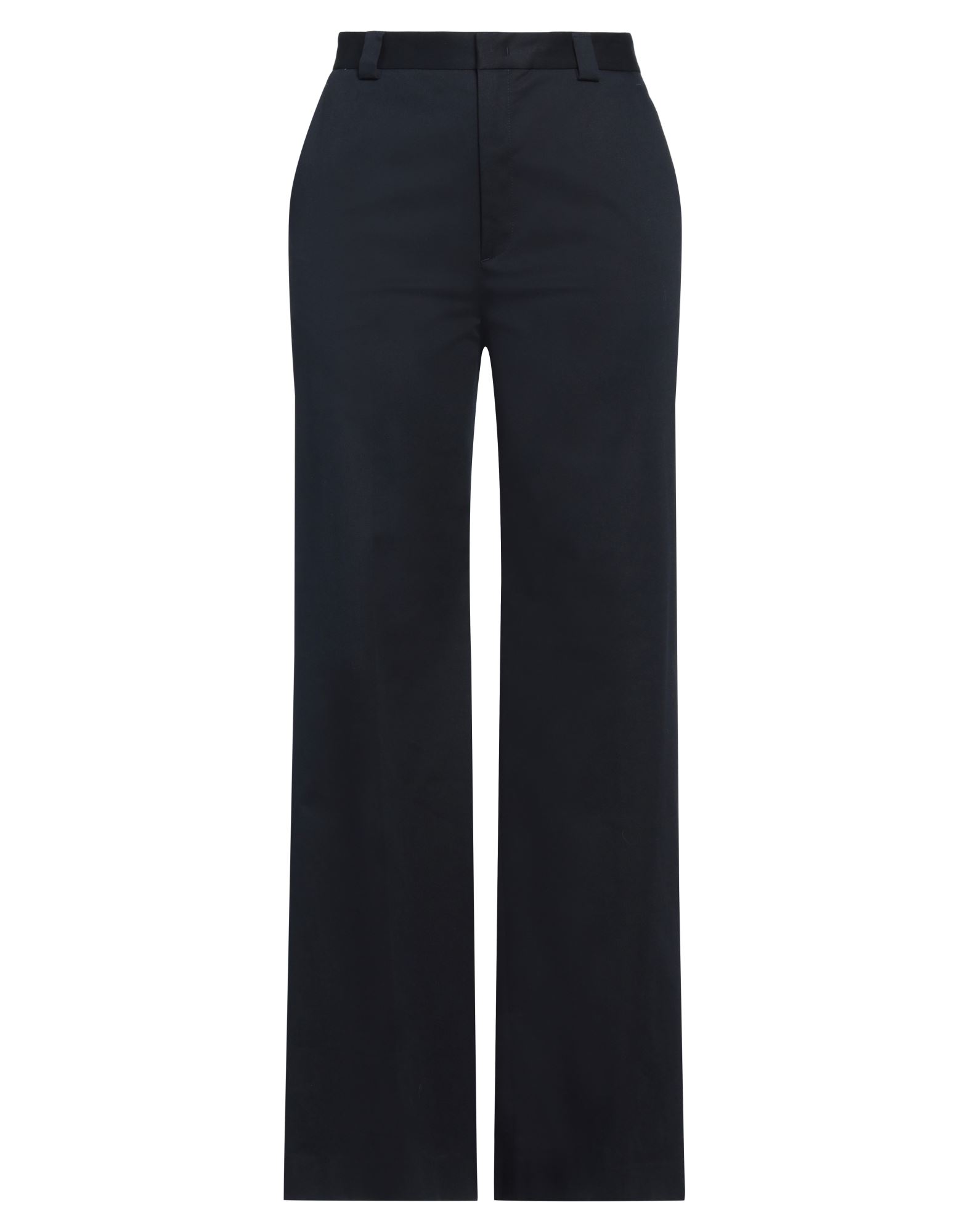 와이드 레그 팬츠, 트윌, 장식 부착 없음, 솔리드 컬러, 하이 웨이스트, 벨트 루프, 레귤러 핏, 지퍼 여밈, 후크 여밈, 멀티 포켓, 스트레치, 드라이클리닝, 표백 금지, 건조기 사용불가. 이미지