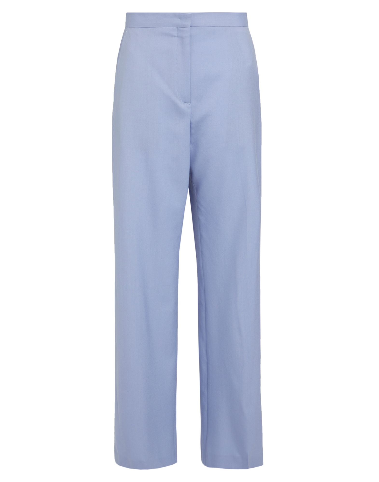 와이드 레그 팬츠, 울, 솔리드 컬러, 장식 부착 없음, 레귤러 핏, 지퍼 여밈, 후크 여밈, 멀티 포켓, 드라이클리닝, 표백 금지, 건조기 사용불가, 동물성 비섬유 자재 함유. 이미지