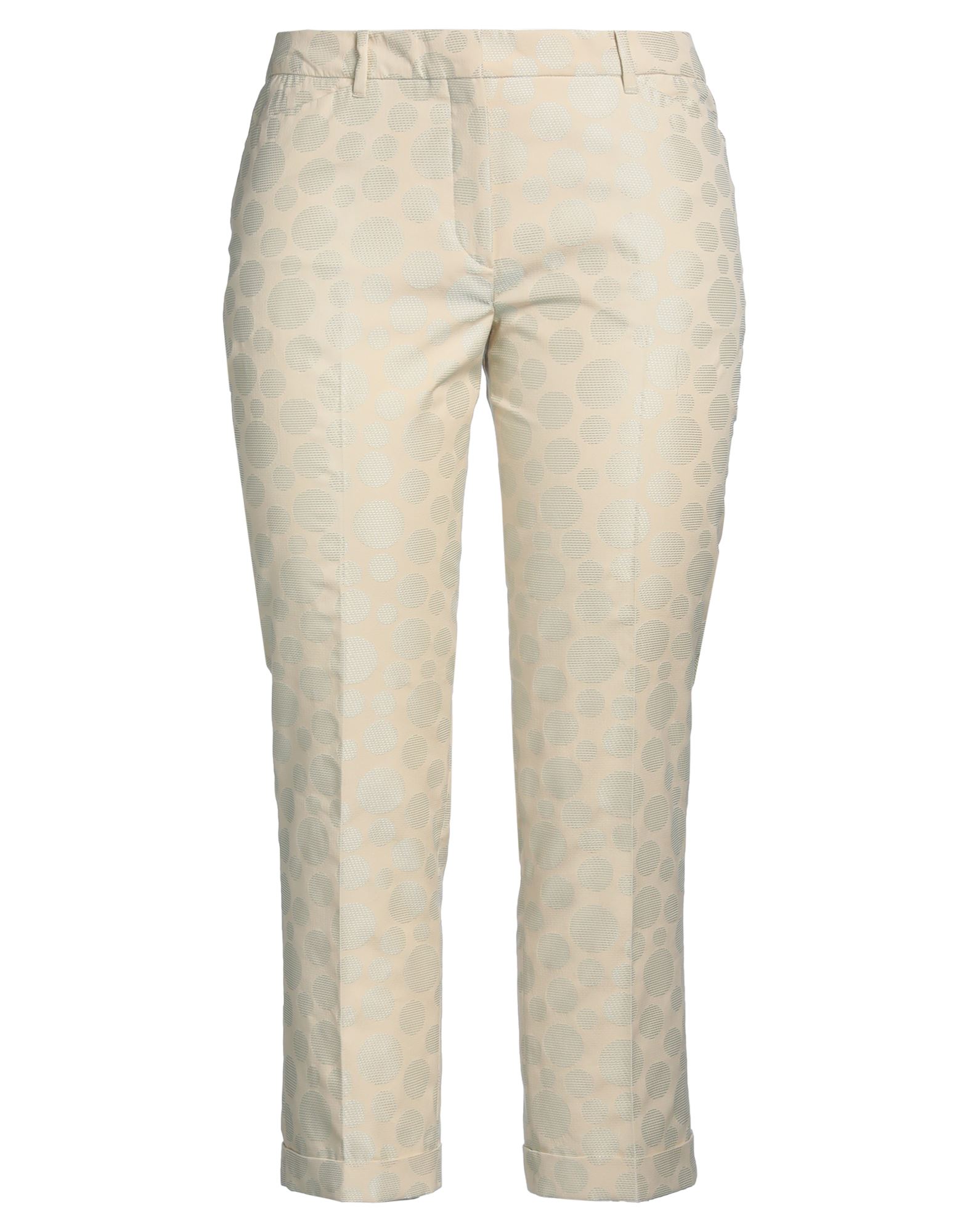 테이퍼드 팬츠, 우븐, 자카드, 폴카도트, 장식 부착 없음, 노멀 웨이스트, 레귤러 핏, 후크 여밈, 지퍼 여밈, 멀티 포켓, 드라이클리닝, 표백 금지, 건조기 사용불가. 이미지