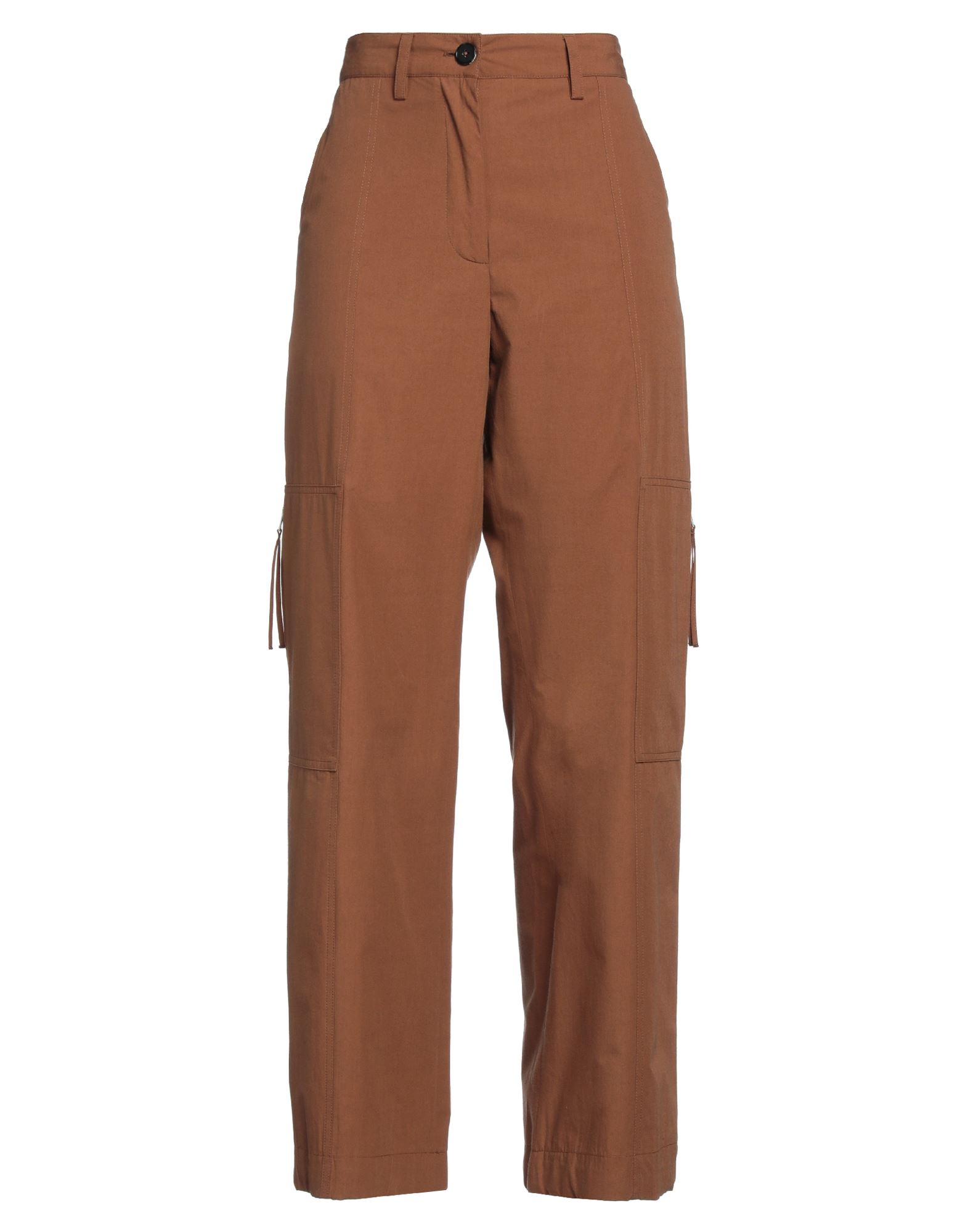 평직, 브랜드 로고, 솔리드 컬러, 하이 웨이스트, 테이퍼드 레그, 컴포트 핏, 버튼 여밈, 지퍼 클로저, 멀티 포켓, 카고스타일 포켓, 라지 핏. 이미지