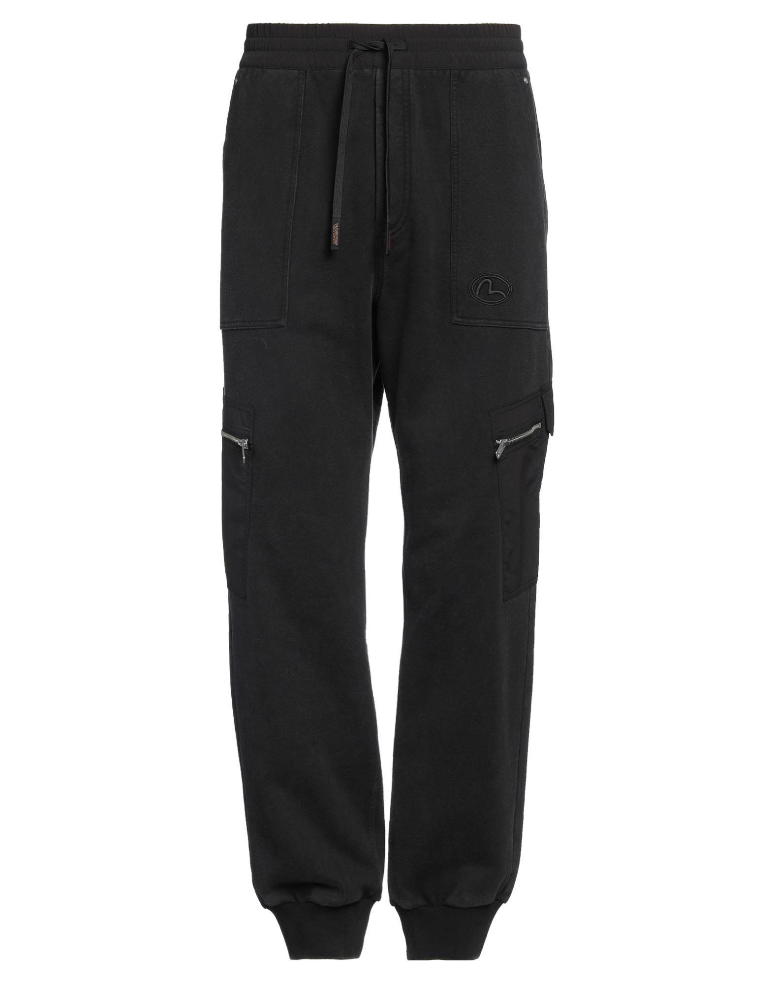 카고 팬츠, 프렌치 테리, 프린트 디테일 솔리드 컬러, 브랜드 로고, 하이 웨이스트, 드로스트링 웨이스트, 컴포트 핏, 멀티 포켓, 손세탁, 표백 금지, 건조기 사용불가. 이미지