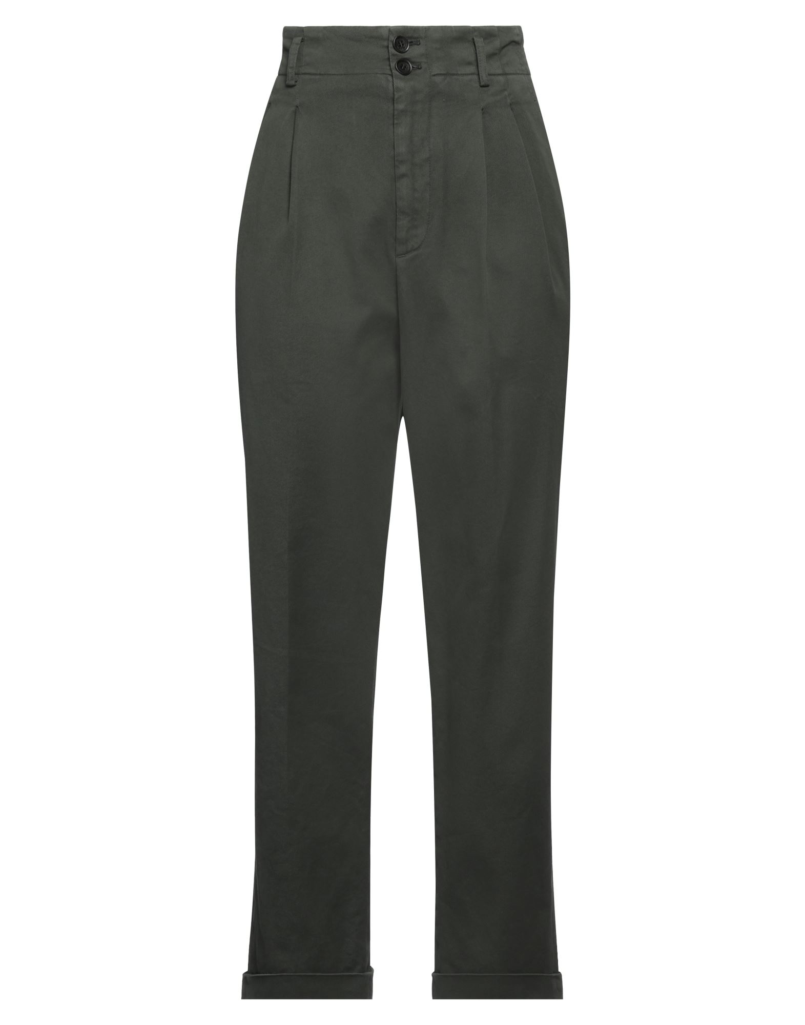 스트레이트 레그 팬츠, 개버딘, 솔리드 컬러, 장식 부착 없음, 하이 웨이스트, 레귤러 핏, 1 버튼, 지퍼 여밈, 멀티 포켓, 스트레치, 손세탁 또는 드라이클리닝, 표백 금지, 건조기 사용불가. 이미지