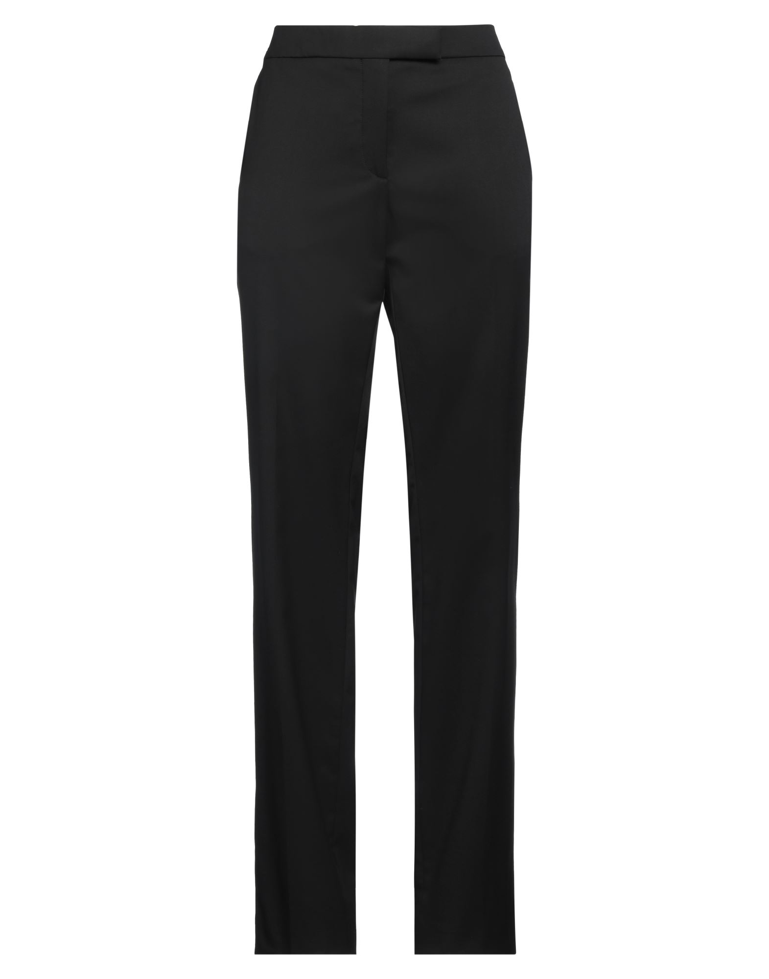 스트레이트 레그 팬츠, 울 보일, 솔리드 컬러, 장식 부착 없음, 하이 웨이스트, 레귤러 핏, 지퍼 여밈, 후크 여밈, 멀티 포켓, 드라이클리닝, 표백 금지, 건조기 사용불가, 흠잡을 데 없는 프로페셔널한 오피스 룩을 연출해줄 우아하고 세련된 아이템, 이 브랜드는 사이즈가 크게 나옵니다. 이미지