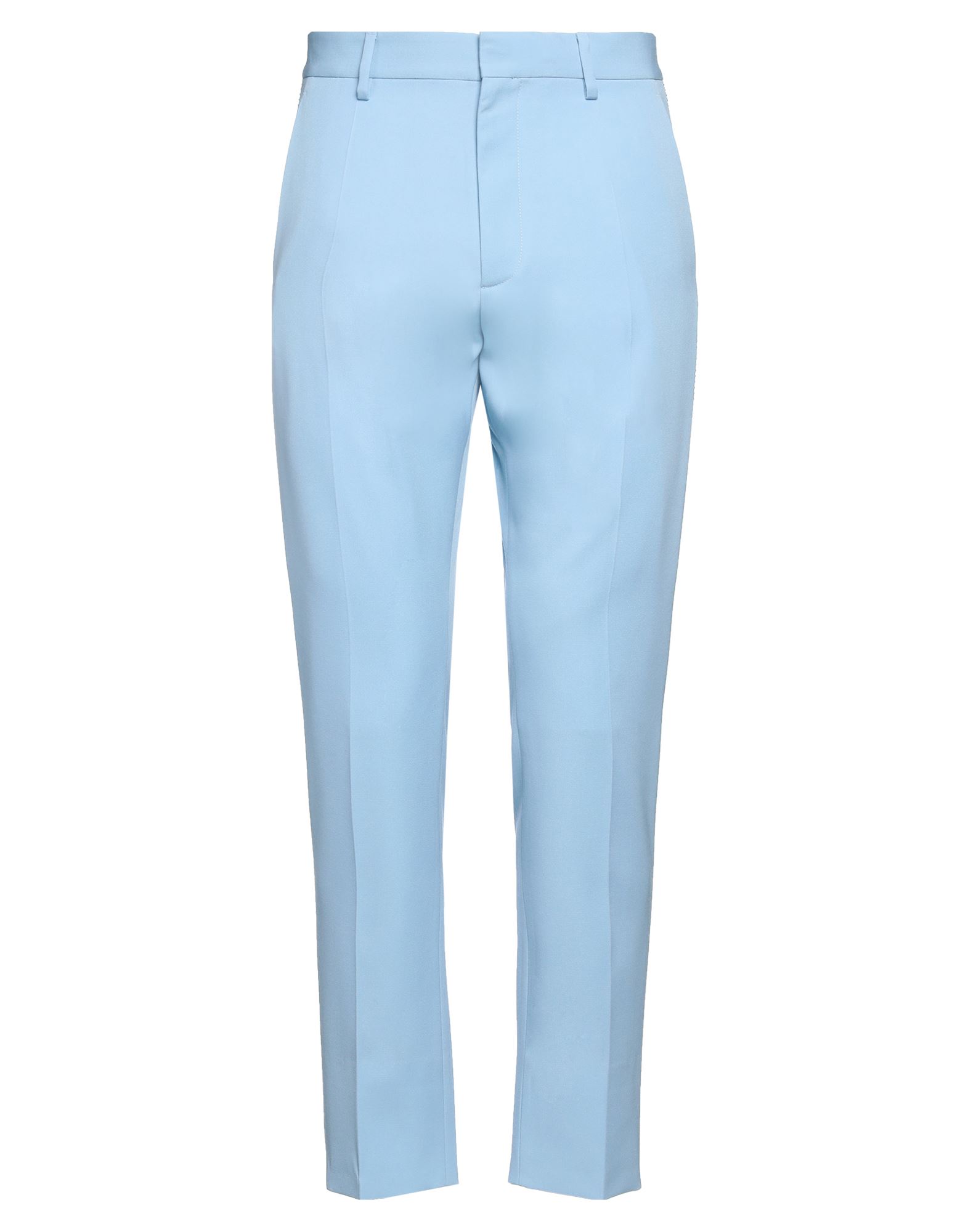 울 보일, 크리스탈, 사이드 스트라이프, 투톤 패턴, 하이 웨이스트, 테이퍼드 레그, 레귤러 핏, 지퍼 여밈, 후크 여밈, 멀티 포켓, 테일러드. 이미지