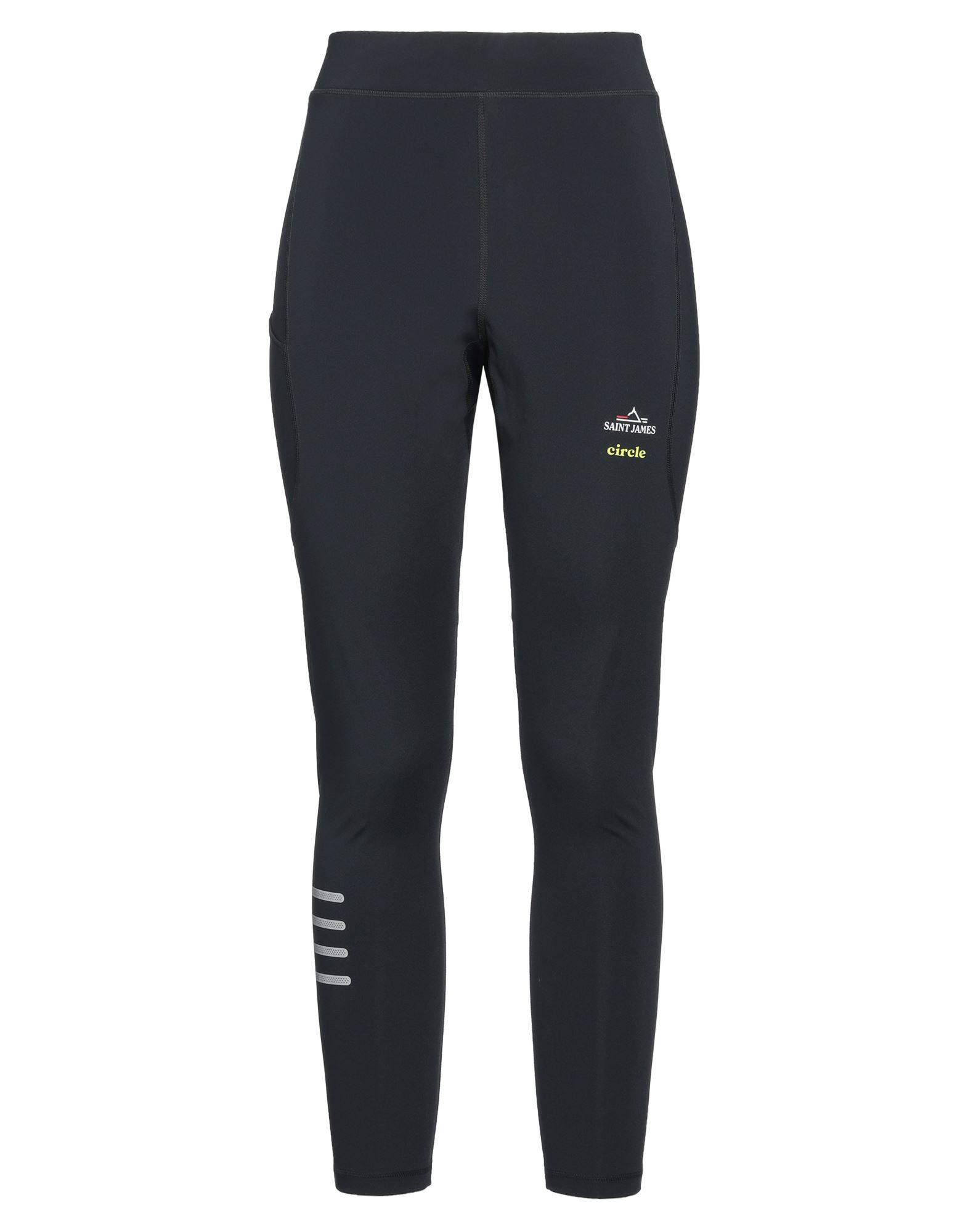 스포츠 레깅스, 합성 저지, 브랜드 로고, 솔리드 컬러, 하이 웨이스트, 엘라스틱 웨이스트라인, 포켓 없음, 스트레치, 세탁기 세탁 또는 드라이클리닝, 표백 금지, 건조기 사용불가. 이미지