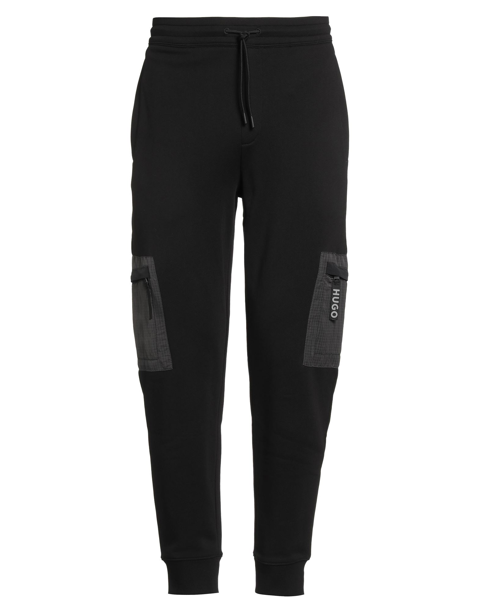 트랙 팬츠, 프렌치 테리, 테크니컬 패브릭, 투톤 패턴, 브랜드 로고, 하이 웨이스트, 드로스트링 웨이스트, 컴포트 핏, 슬릿 포켓, 세탁기로 세탁, 표백 금지, 건조기 사용불가. 이미지