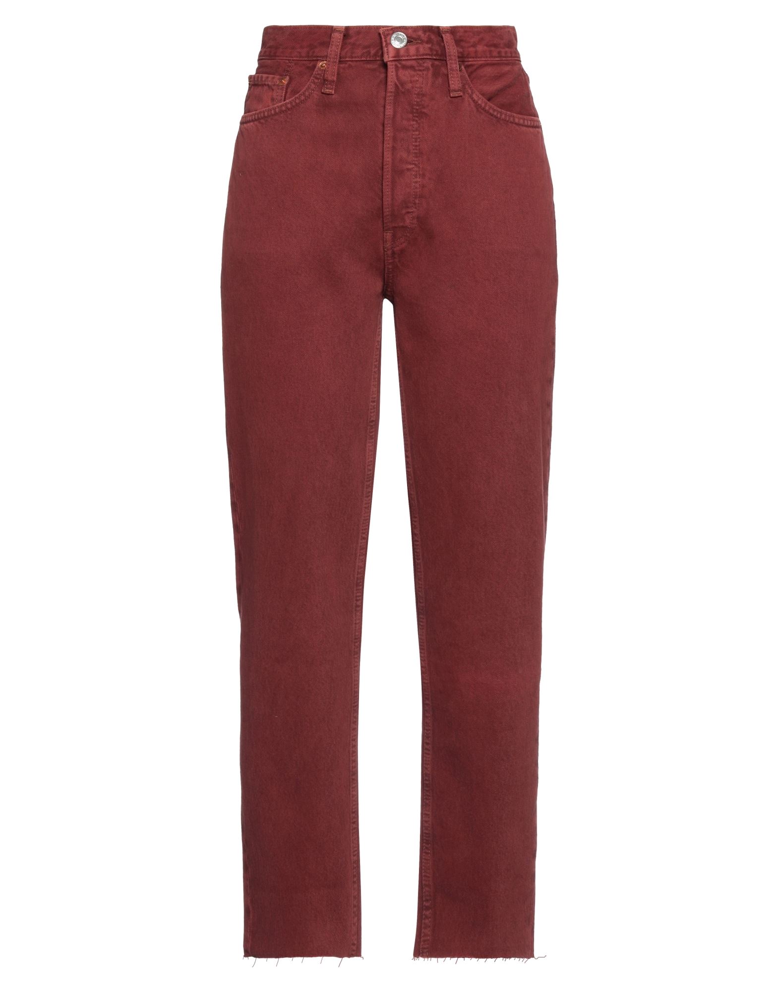 데님, 멀티 포켓, 레귤러 핏, 버튼 여밈, 스트레이트 레그, 솔리드 컬러. 이미지