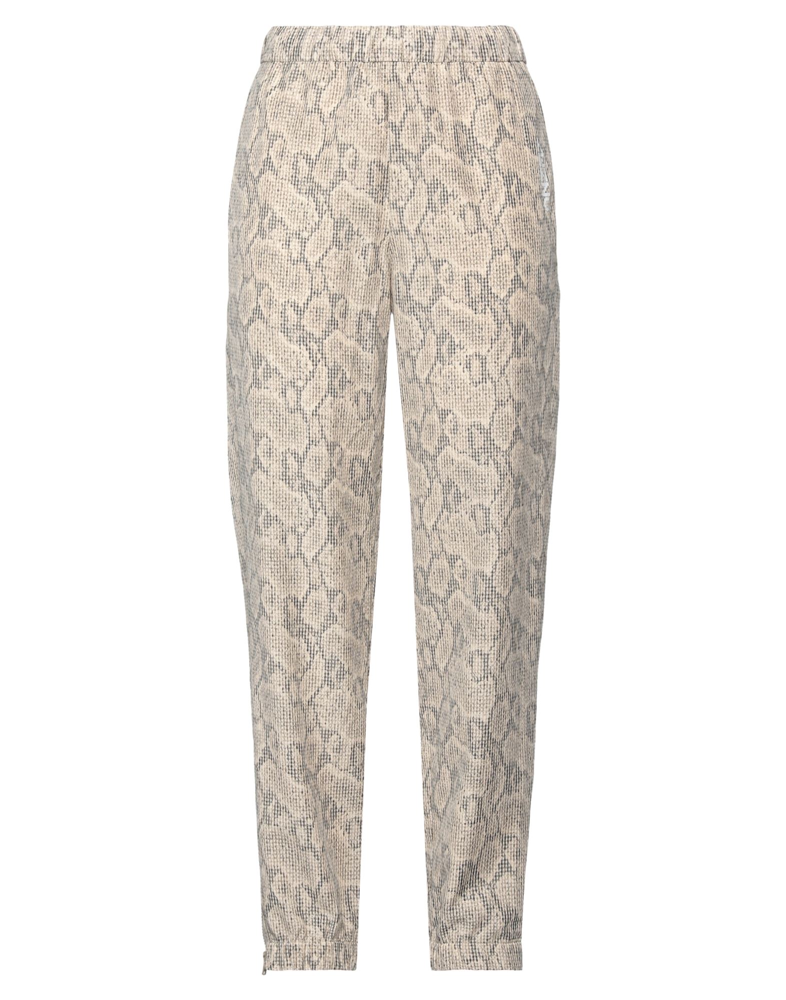 평직, 브랜드 로고, 레오파드 패턴, 하이 웨이스트, 테이퍼드 레그, 레귤러 핏, 드로스트링, 멀티 포켓, 사이드 슬릿 헴라인, 치노. 이미지