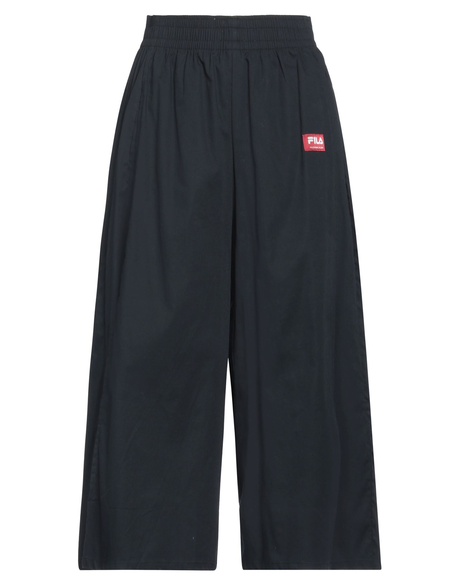 평직, 브랜드 로고, 솔리드 컬러, 하이 웨이스트, 엘라스틱 웨이스트, 와이드 레그, 컴포트 핏, 프론트 슬릿, 멀티 포켓, 스트레치, 기타 바지. 이미지