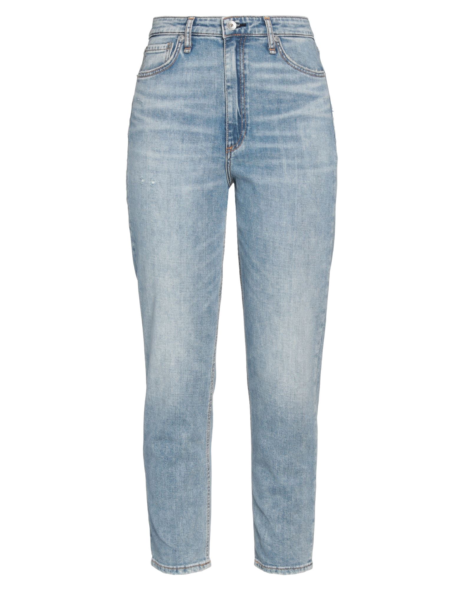 데님, 브랜드 로고, 솔리드 컬러, 라이트 워싱, 하이 웨이스트, 테이퍼드 레그, regular fit, 1 버튼, κλείσιμο με φερμουάρ, 멀티 포켓, 스트레치, 스키니 스타일, 라지 핏. 이미지