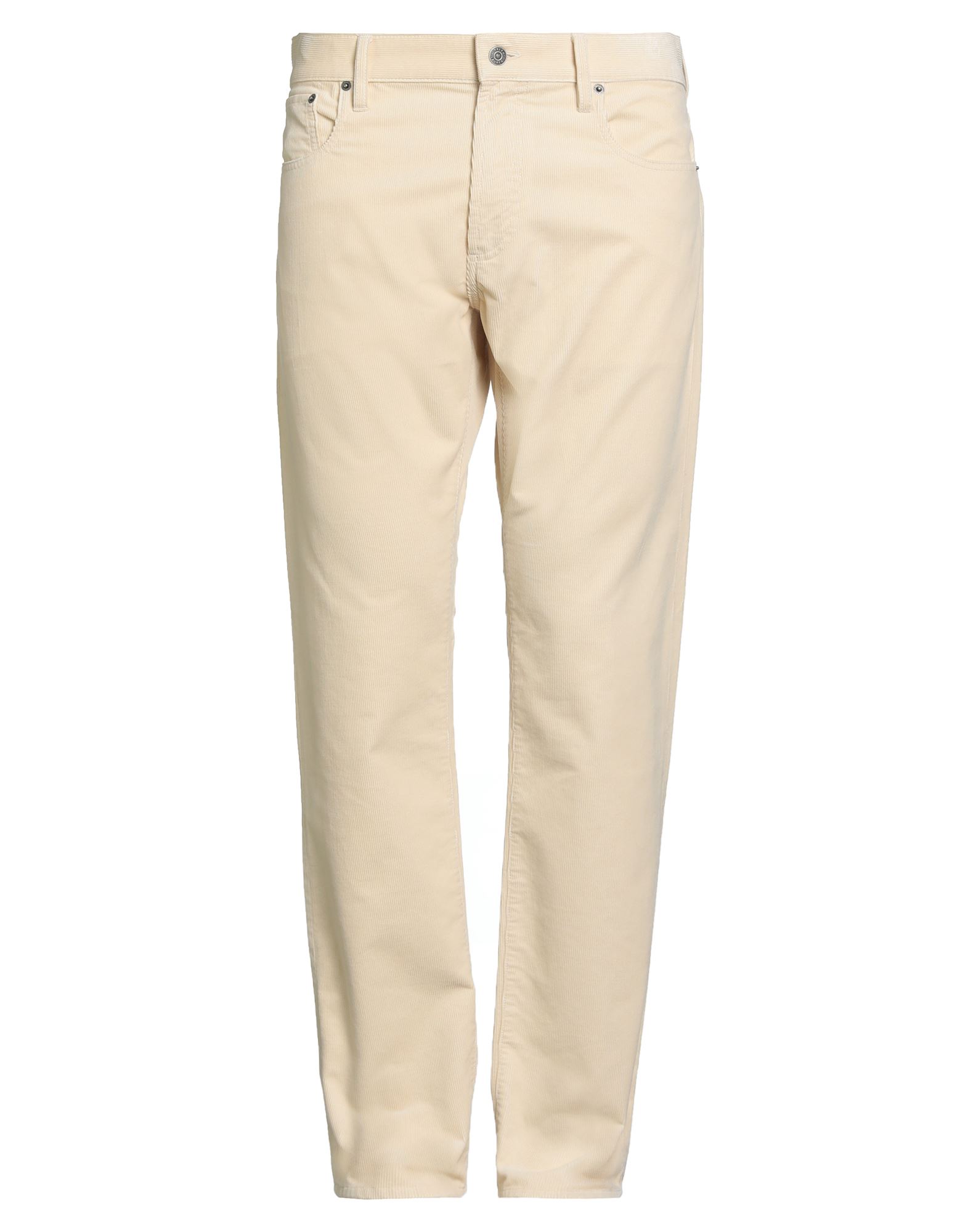 치노 팬츠, 코듀로이, 솔리드 컬러, 브랜드 로고, 노멀 웨이스트, 스트레이트 레그, 레귤러 핏, 지퍼 여밈, 버튼 여밈, 멀티 포켓, 드라이클리닝, 표백 금지, 건조기 사용불가, 다림질 금지. 이미지