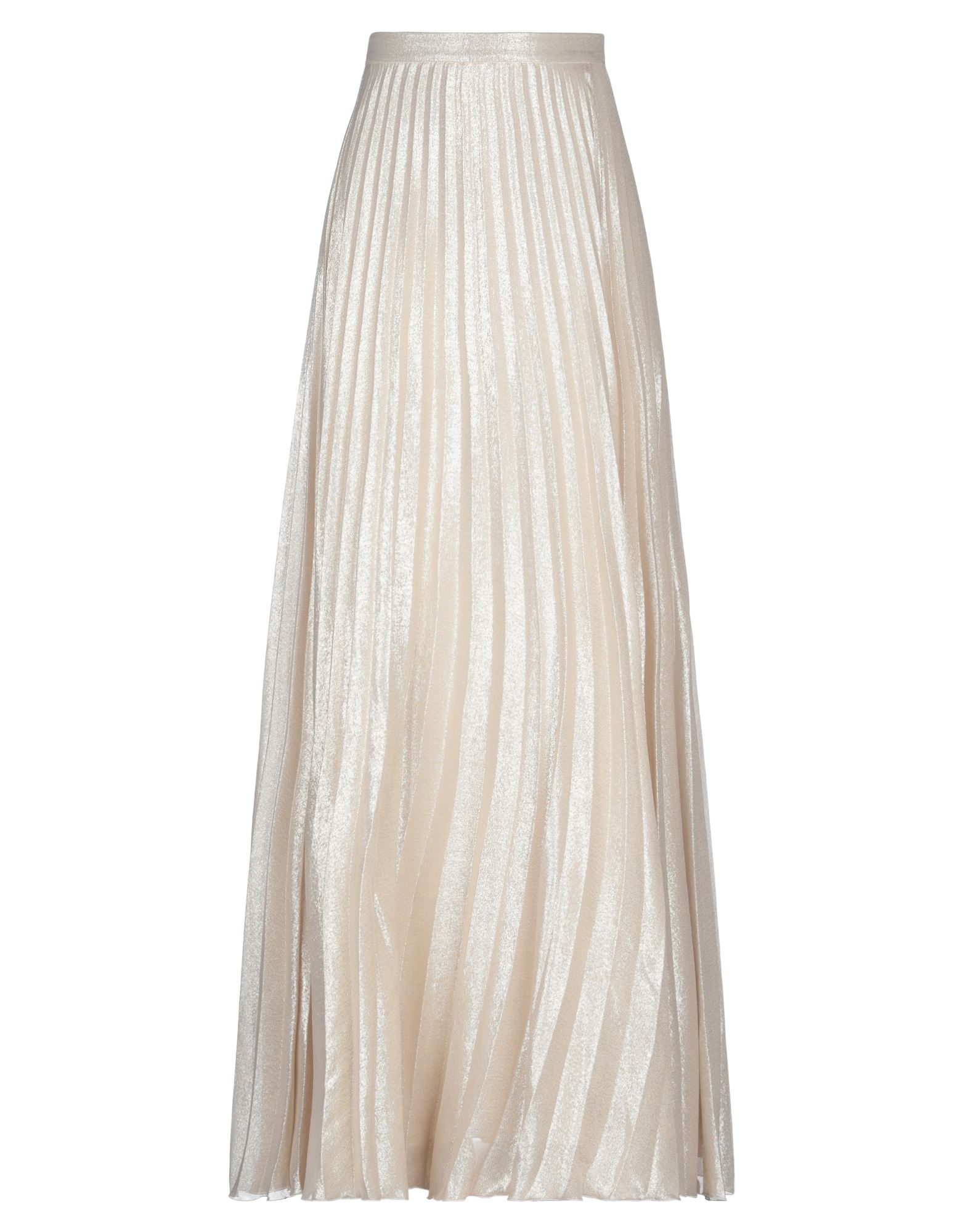 플리츠 스커트, 크레이프, 메탈릭 효과, 솔리드 컬러, 장식 부착 없음, 안감있음, 스냅버튼 여밈, 포켓 없음. 이미지