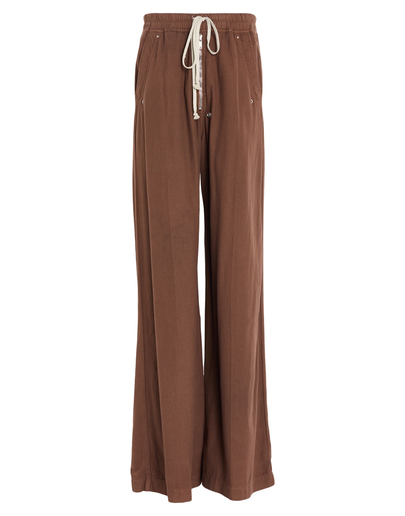 캐주얼 팬츠, 트윌, 솔리드 컬러, 장식 부착 없음, 하이 웨이스트, 엘라스틱 웨이스트라인, 와이드 레그, 컴포트 핏, 지퍼 여밈, 드로스트링 여밈, 슬릿 포켓, 플랩 포켓, 스트레치, 손세탁 또는 드라이클리닝, 표백 금지, 건조기 사용불가. 이미지