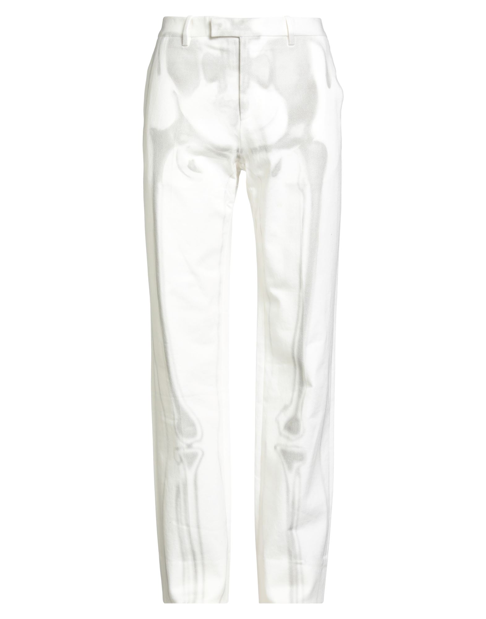 캐주얼 팬츠, 트윌, 투톤 패턴, 장식 부착 없음, 하이 웨이스트, 스트레이트 레그, 레귤러 핏, 후크 여밈, 지퍼 여밈, 멀티 포켓, 드라이클리닝, 표백 금지, 건조기 사용불가. 이미지