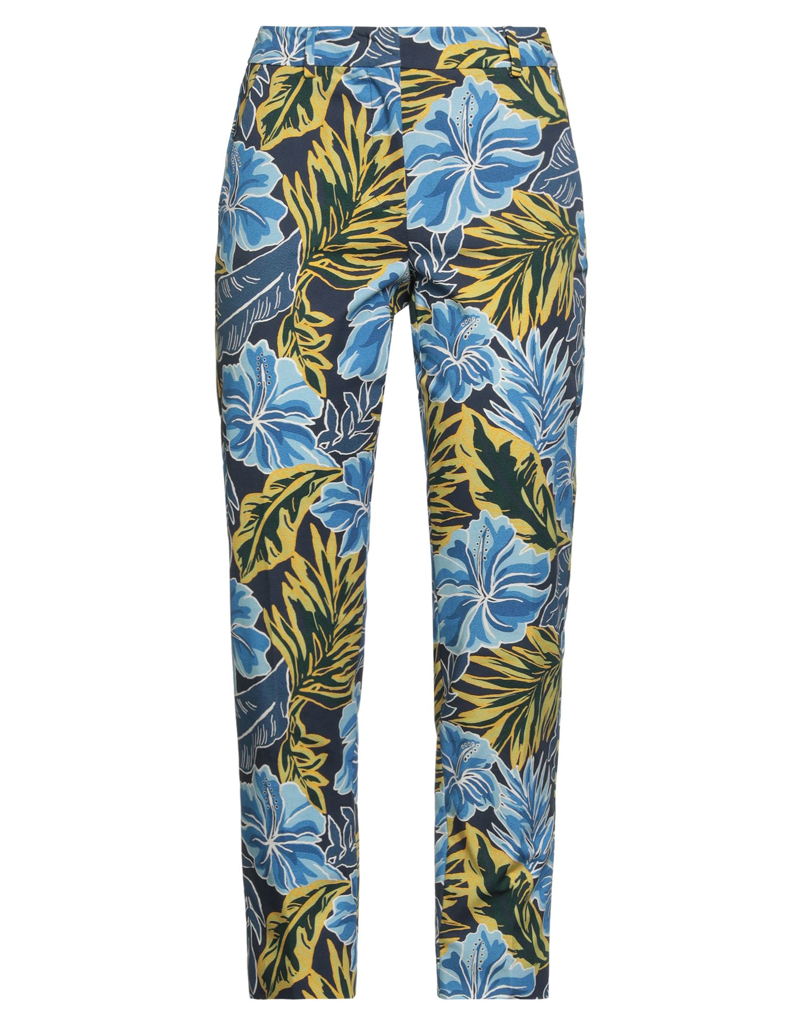 테이퍼드 팬츠, 우븐, 플로럴 모티브, 장식 부착 없음, 노멀 웨이스트, 벨트 루프, 레귤러 핏, 지퍼 여밈, 후크 여밈, 슬릿 포켓, 웰트 포켓, 스트레치, 손세탁 또는 드라이클리닝, 표백 금지, 건조기 사용불가. 이미지