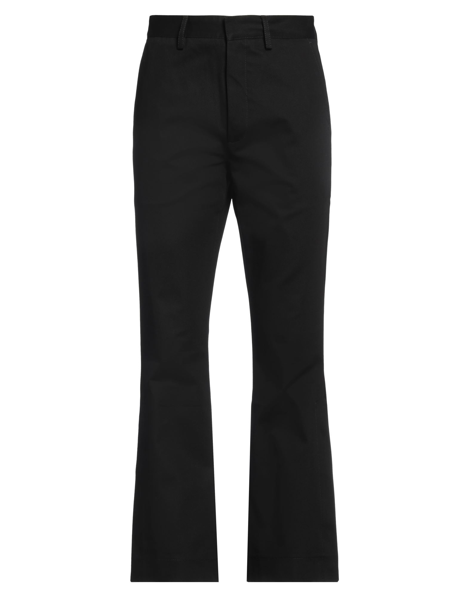 치노 팬츠, 개버딘, 솔리드 컬러, 브랜드 로고, 하이 웨이스트, 스트레이트 레그, 레귤러 핏, 지퍼 여밈, 후크 여밈, 멀티 포켓, 드라이클리닝, 표백 금지, 건조기 사용불가. 이미지