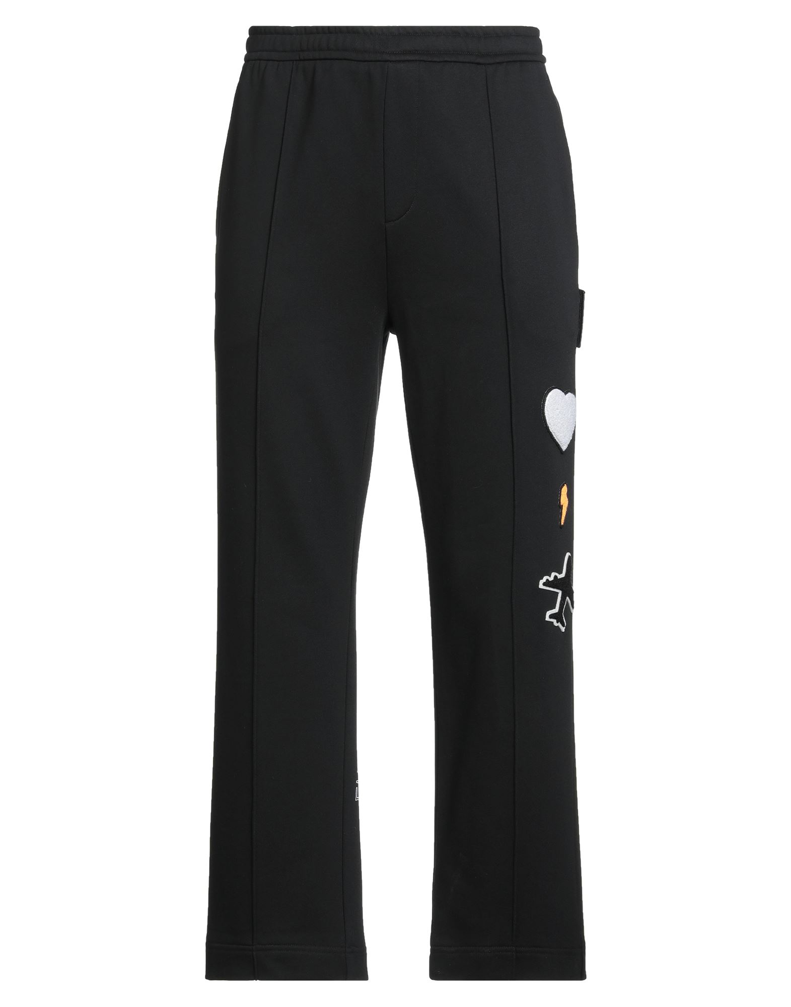 트랙 팬츠, 프렌치 테리, 장식 디테일 솔리드 컬러, 브랜드 로고, 장식 효과, 노멀 웨이스트, 드로스트링 웨이스트, 컴포트 핏, 슬릿 포켓, 세탁기로 세탁, 표백 금지, 건조기 사용불가, 운동이나 야외 활동에 적합한, 스타일과 편안함을 모두 갖춘 퍼포먼스 스포츠웨어. 이미지