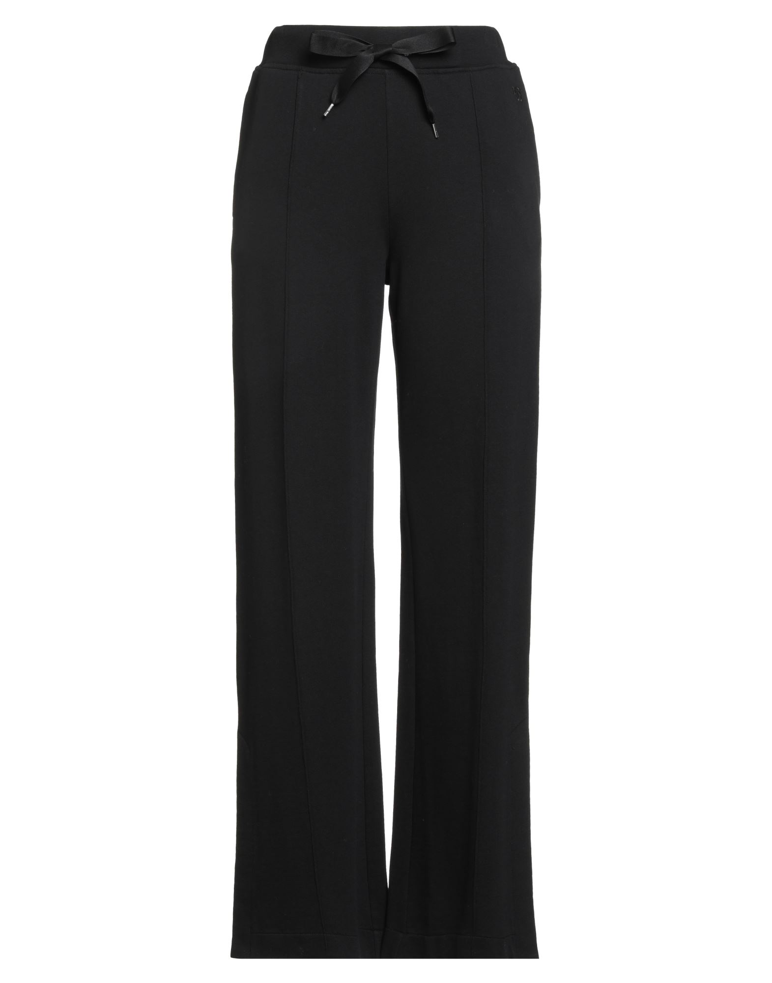 트랙 팬츠, 플리스, 솔리드 컬러, 자수 로고 장식, 하이 웨이스트, 드로스트링 웨이스트, 컴포트 핏, 사이드 슬릿 헴라인, 슬릿 포켓, 세탁기로 세탁, 표백 금지, 건조기 사용불가, 운동이나 야외 활동에 적합한, 스타일과 편안함을 모두 갖춘 퍼포먼스 스포츠웨어. 이미지