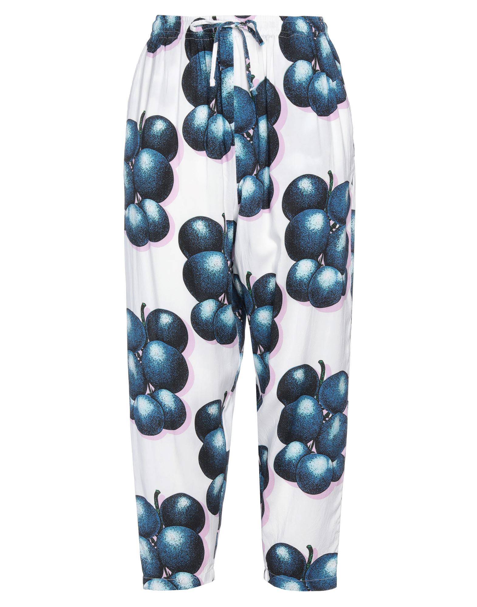 평직, 장식 부착 없음, 플로럴 모티브, 하이 웨이스트, 드로스트링 웨이스트, 테이퍼드 레그, regular fit, 멀티 포켓, 기타 바지. 이미지