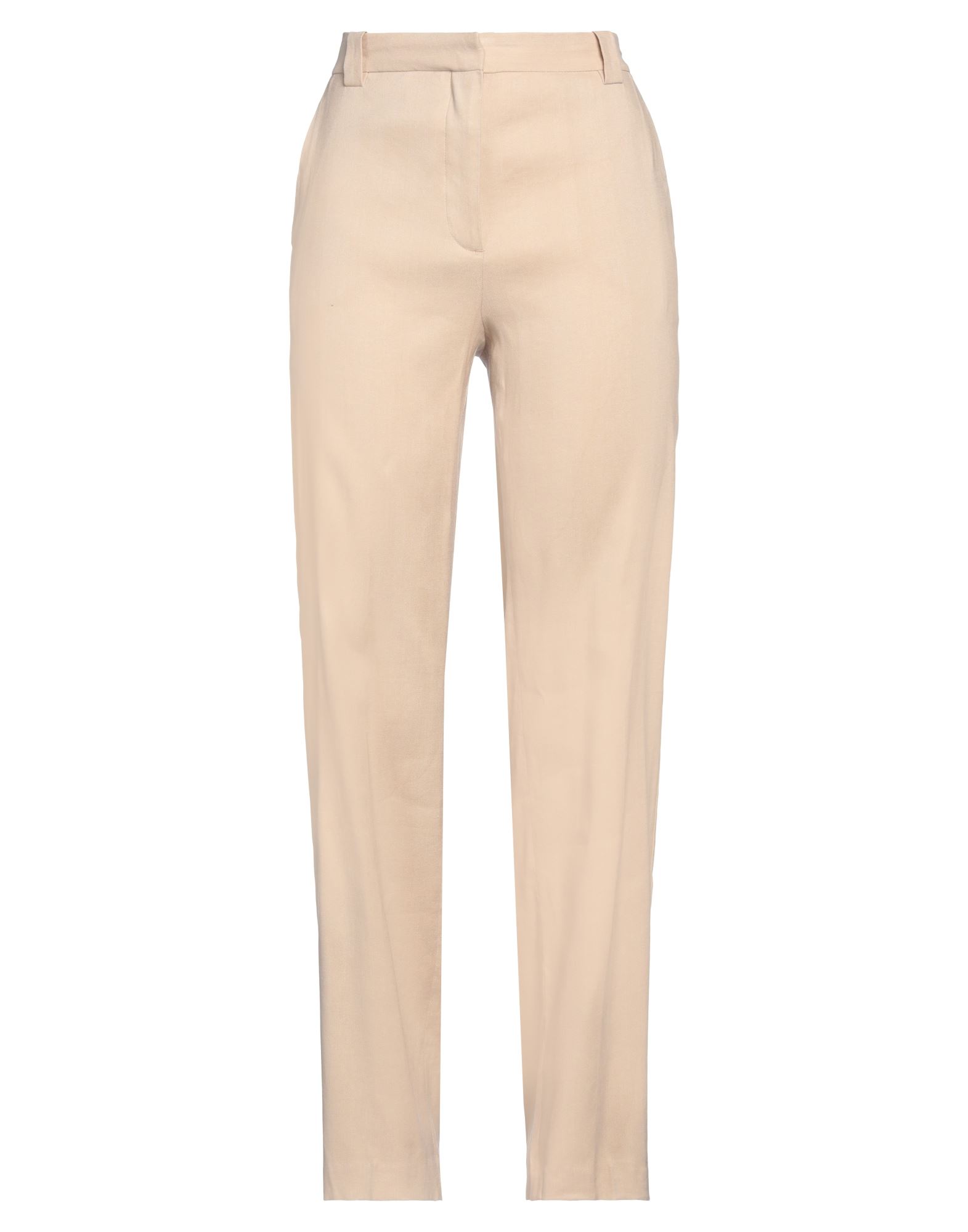 우븐, 장식 부착 없음, 솔리드 컬러, 하이 웨이스트, 레귤러 핏, 지퍼 여밈, 후크 여밈, 멀티 포켓, 세탁기 세탁 또는 드라이클리닝, 표백 금지, 건조기 사용불가, 테이퍼드 팬츠. 이미지