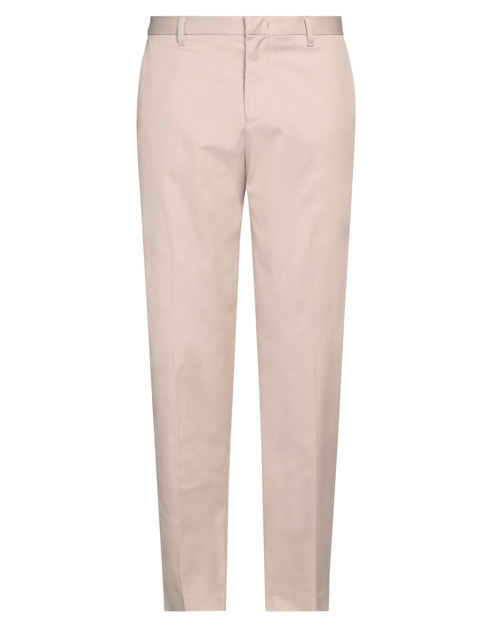 캐주얼 팬츠, 트윌, 브랜드 로고, 솔리드 컬러, 하이 웨이스트, 벨트 루프, 테이퍼드 레그, 레귤러 핏, 지퍼 여밈, 멀티 포켓, 스트레치, 세탁기 세탁 또는 드라이클리닝, 표백 금지, 건조기 사용불가. 이미지