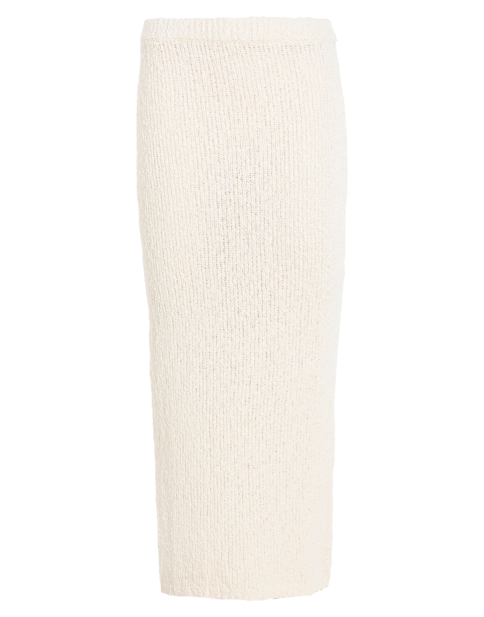 니트 소재, 부클레, 라이트웨이트 니트, 장식 부착 없음, 솔리드 컬러, 안감없음, 엘라스틱, 포켓 없음, 펜슬 스커트. 이미지