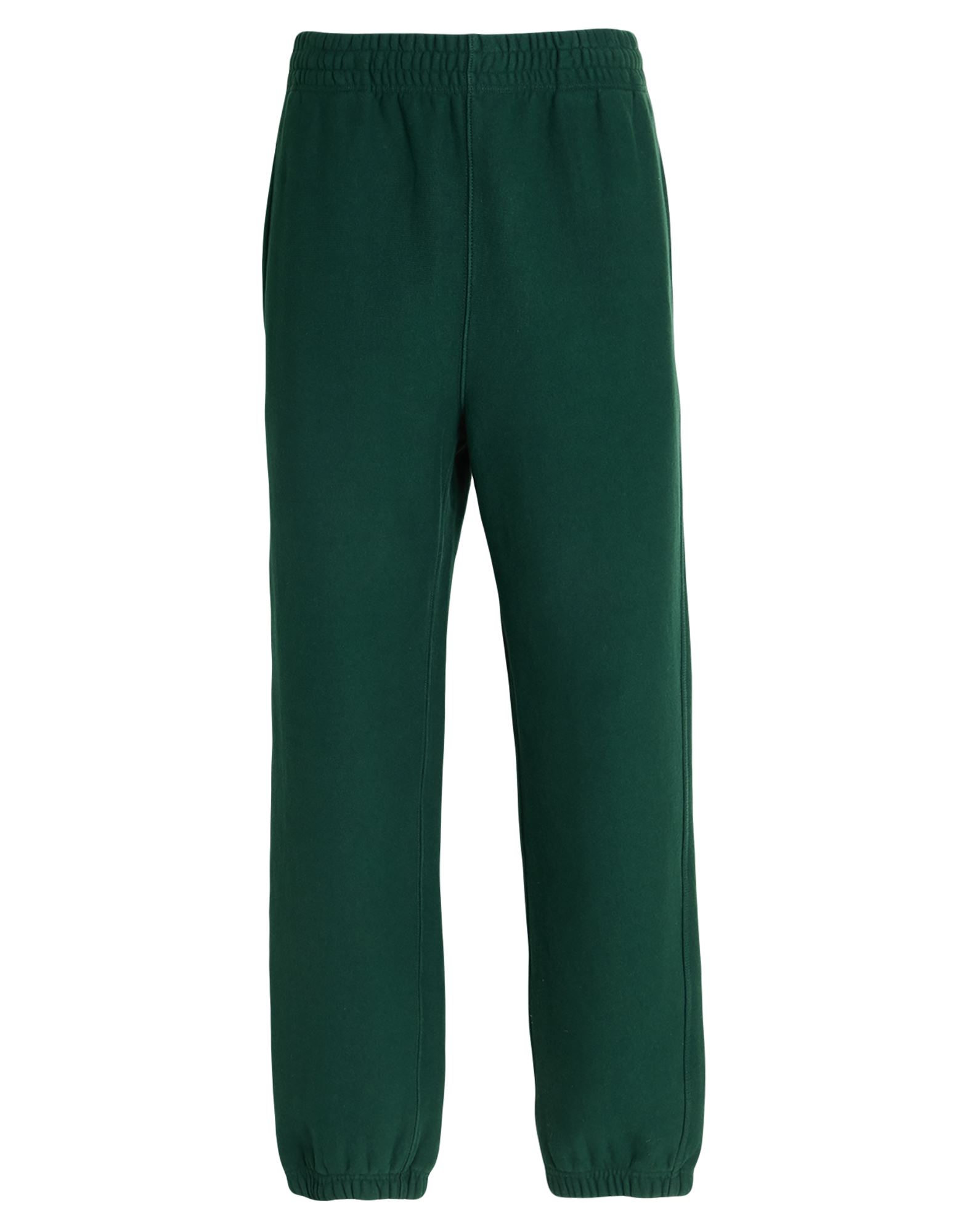 트랙 팬츠, 플리스, 솔리드 컬러, 자수 로고 장식, 하이 웨이스트, 레귤러 핏, 드로스트링 여밈, 슬릿 포켓, 세탁기로 세탁, 표백 금지, 건조기 사용불가, 운동이나 야외 활동에 적합한, 스타일과 편안함을 모두 갖춘 퍼포먼스 스포츠웨어. 이미지